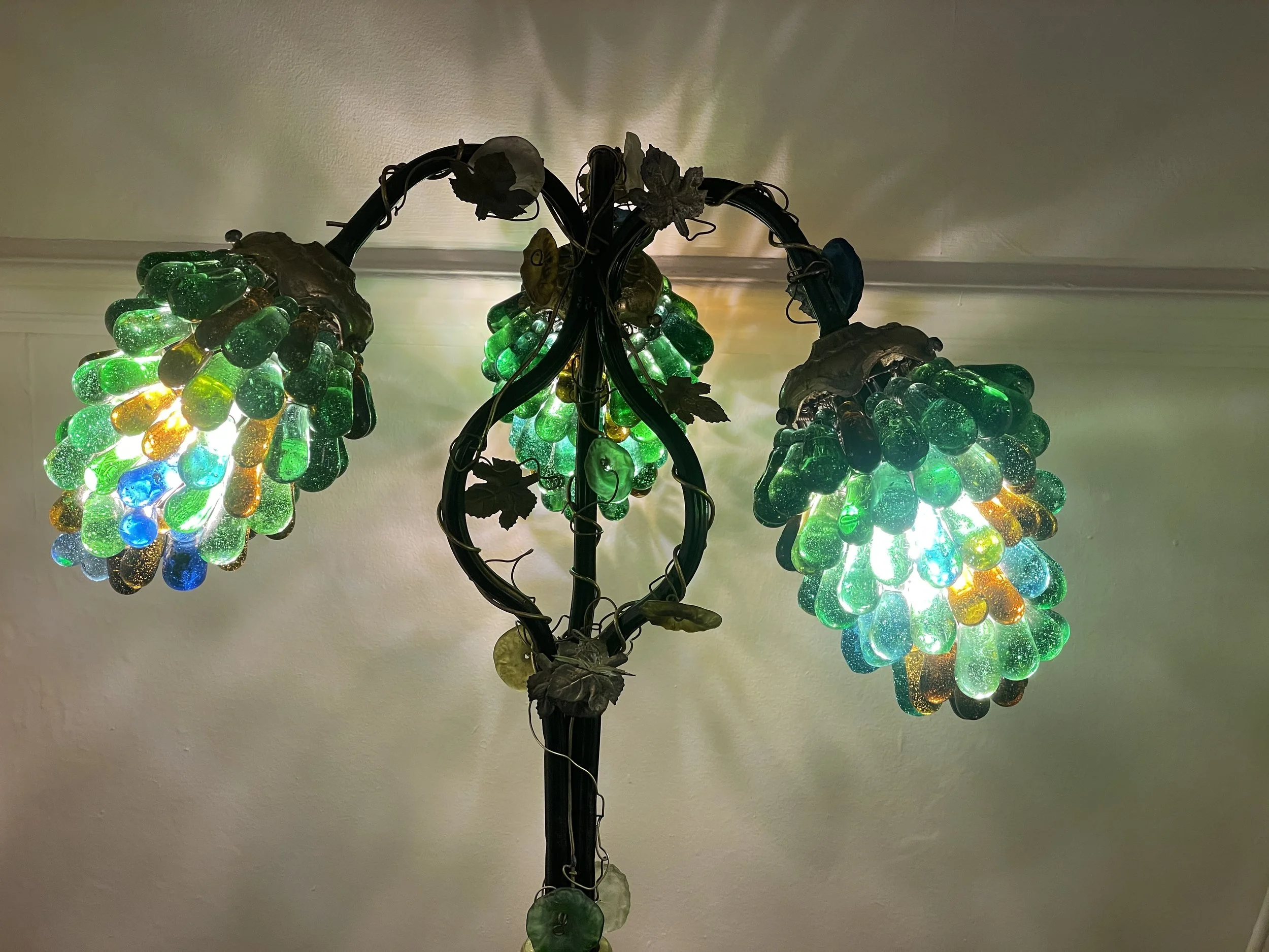 Mid Century Murano Grape Lamp