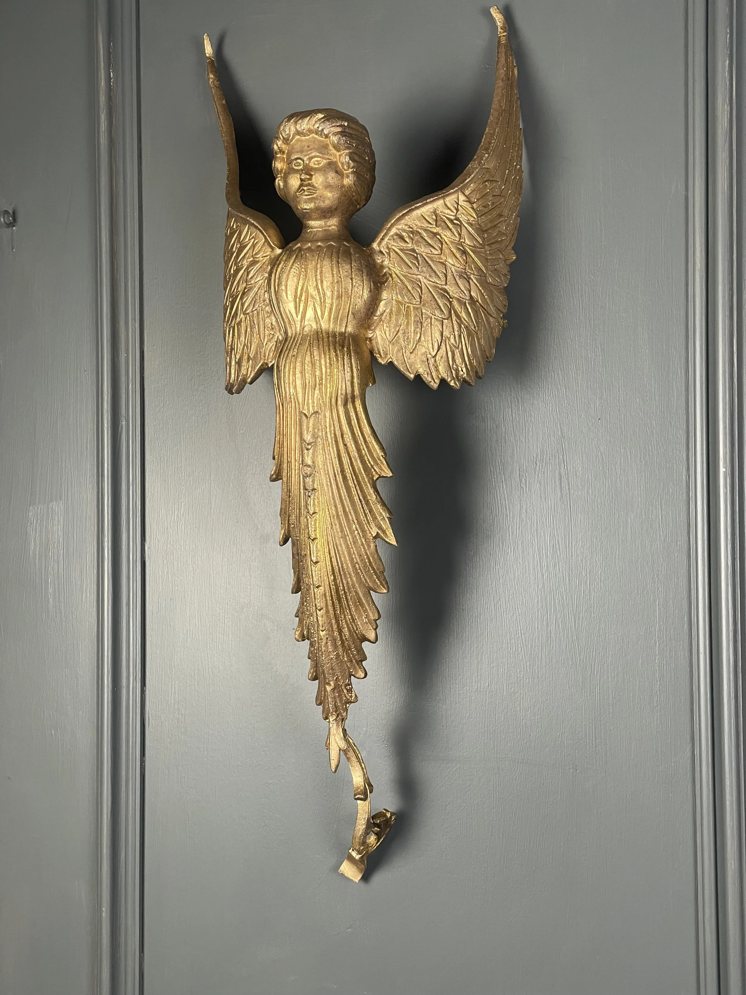 Antique Pair of Angel Wall Sconces