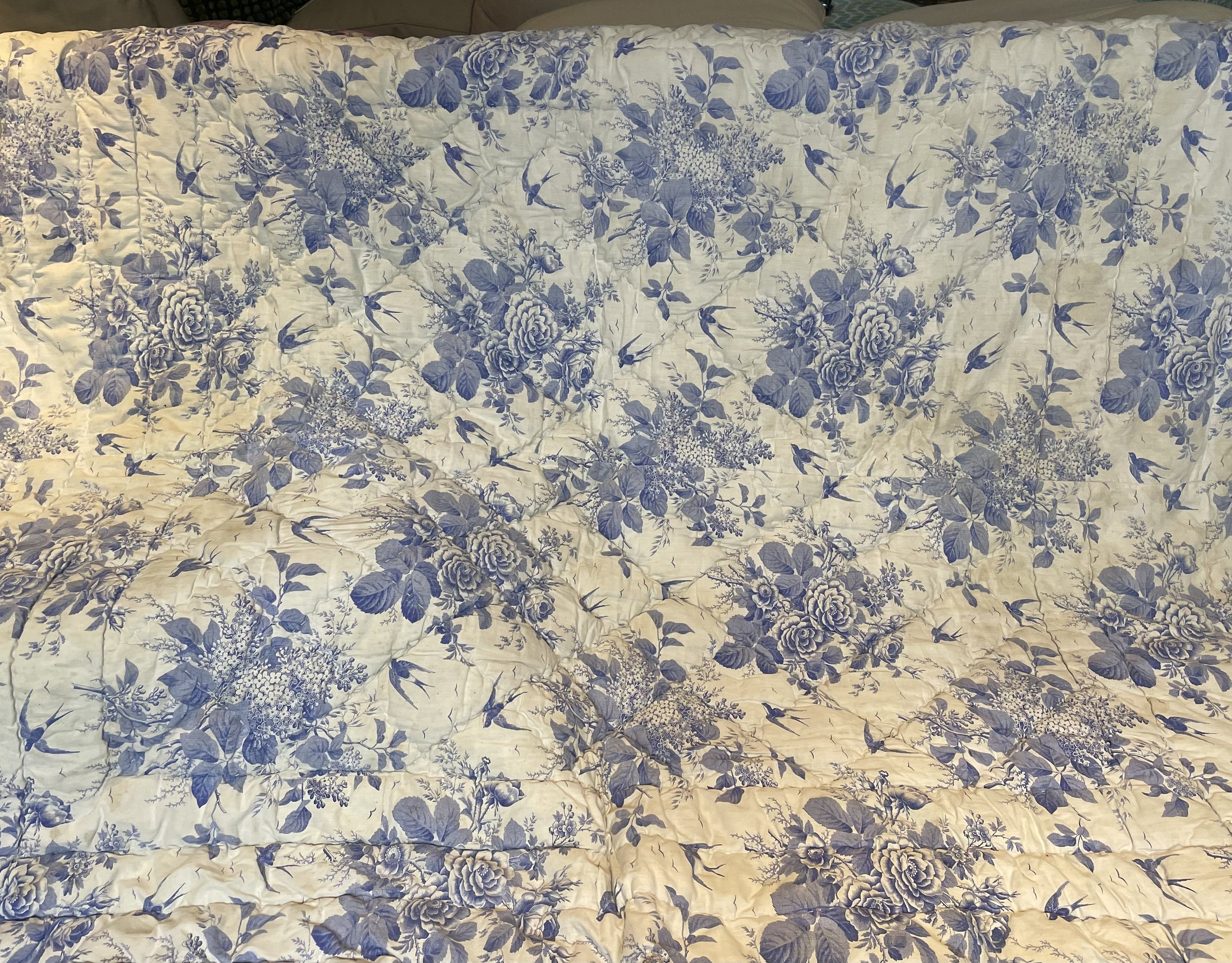 19th Century French Toile de Jouy Quilt