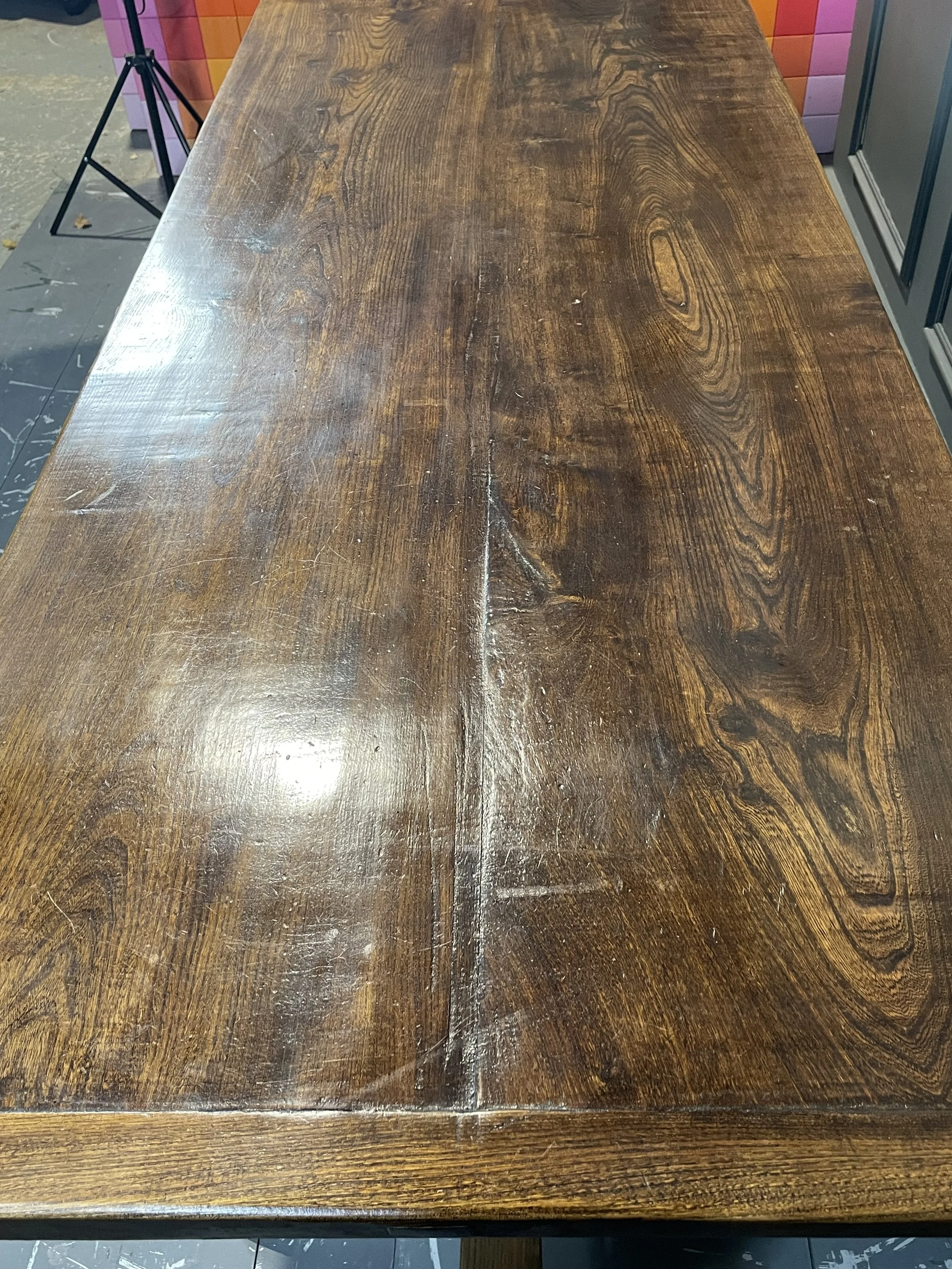 Antique Refectory Elm Dining Table