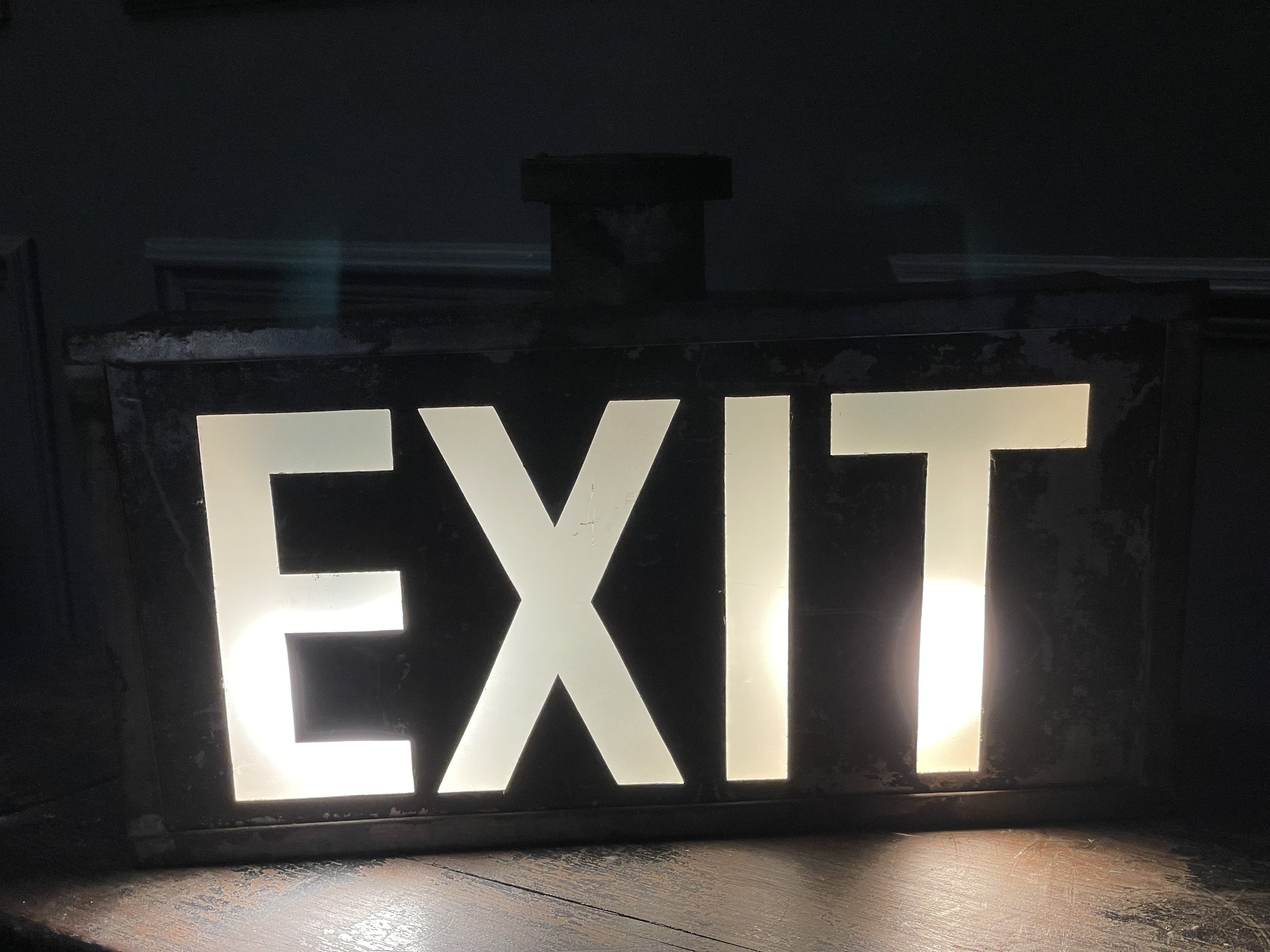 Original Illuminated Theatre Exit Sign