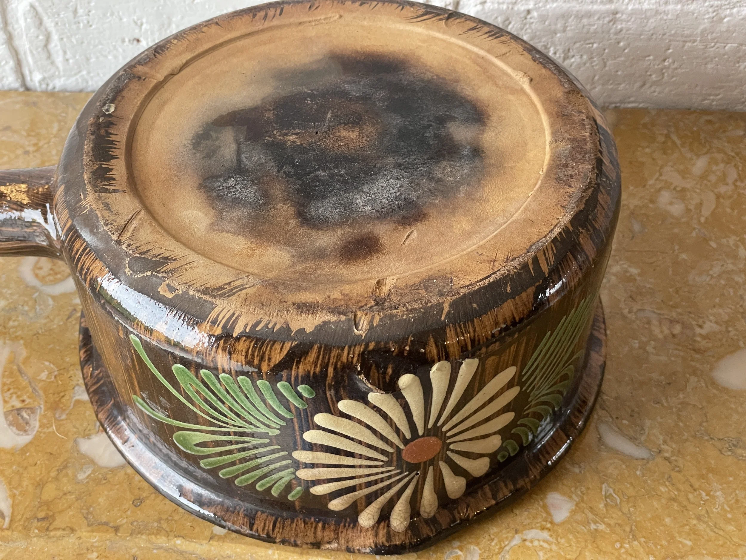 1950s Glazed Stonewear Soufflenheim Pot