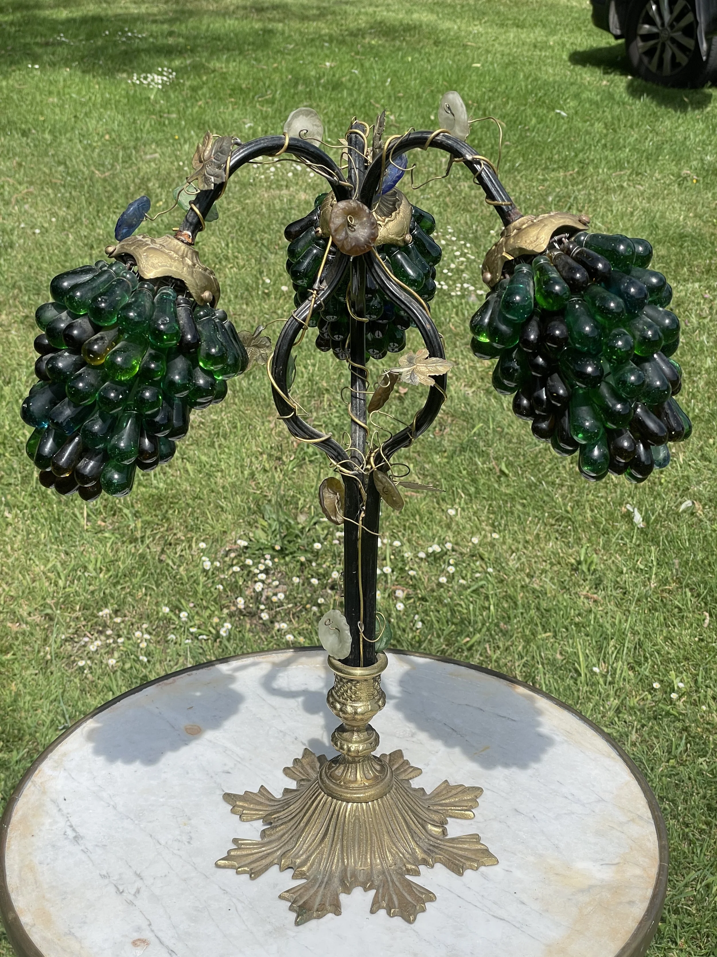 Mid Century Murano Grape Lamp