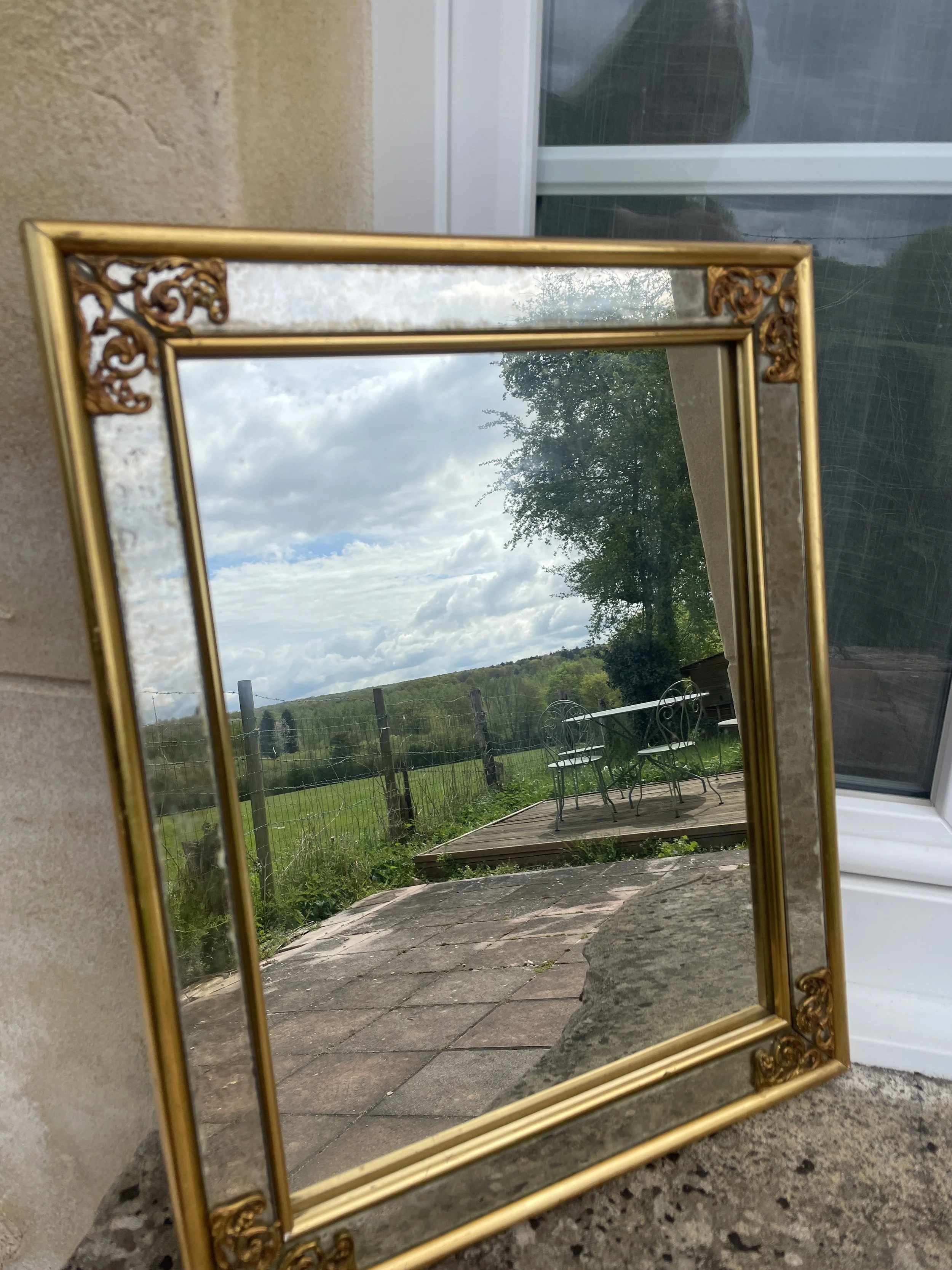 Mid Century French Gilt Mirror