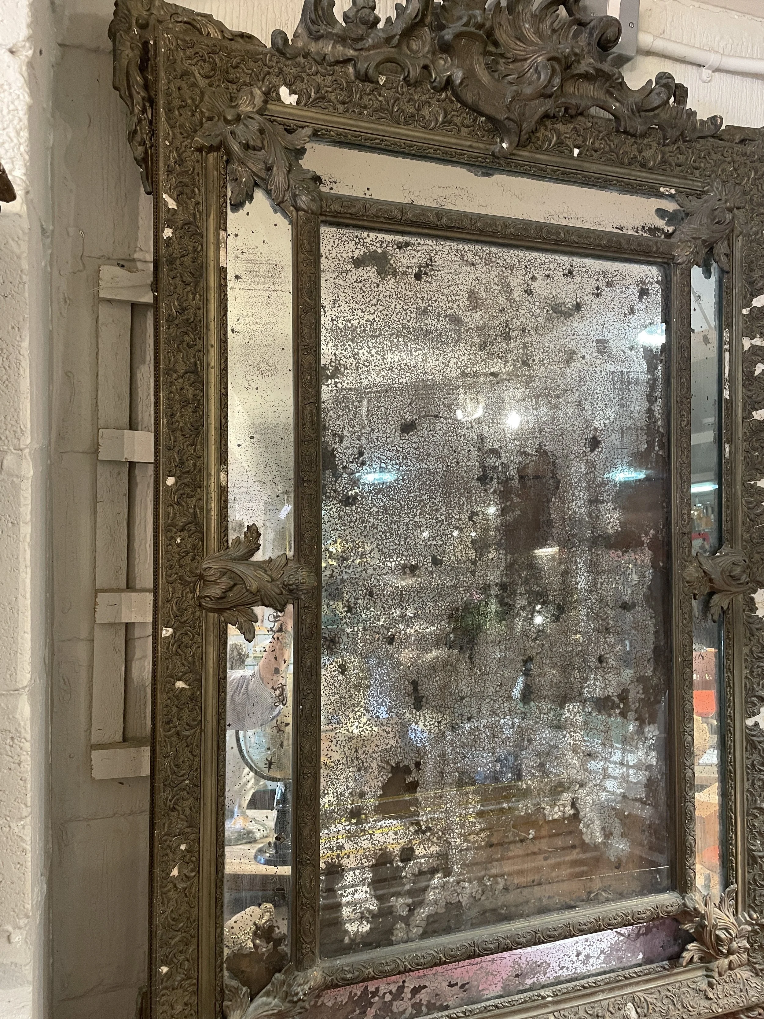 Large Louis XVI Parclose Mirror c1890
