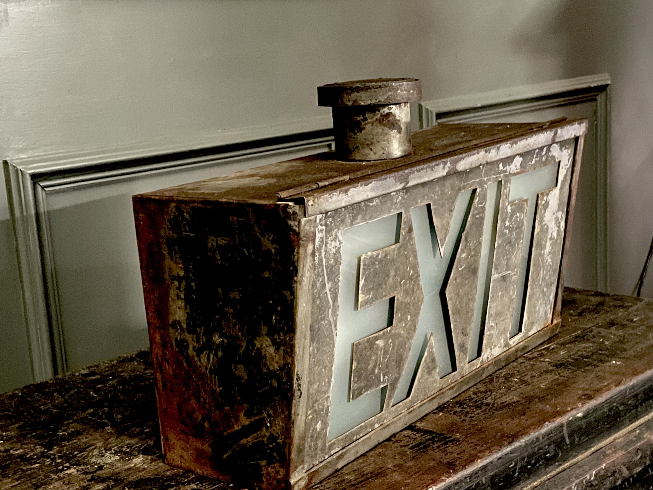 Original Illuminated Theatre Exit Sign