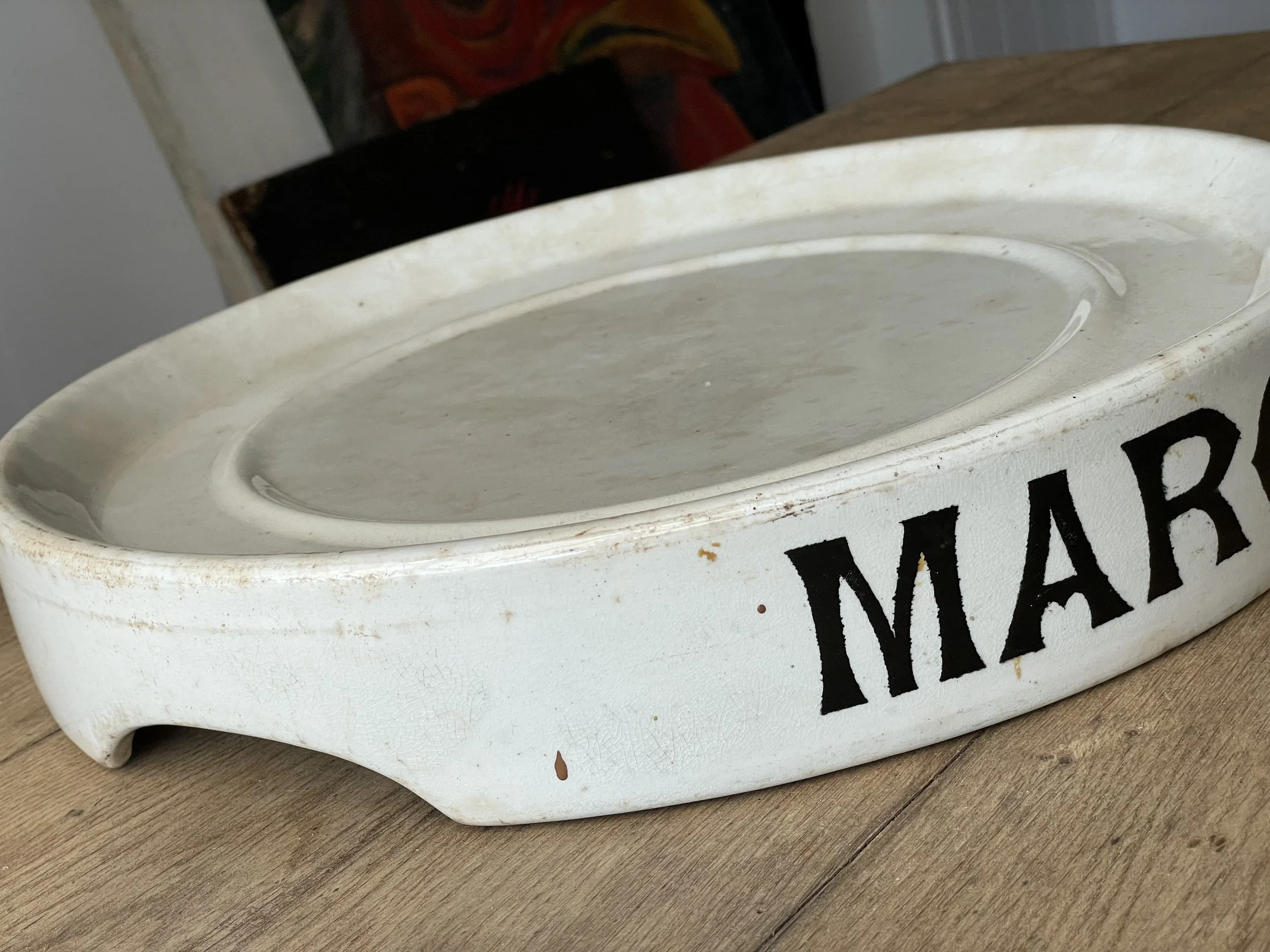 Antique Ironstone Margarine Slab