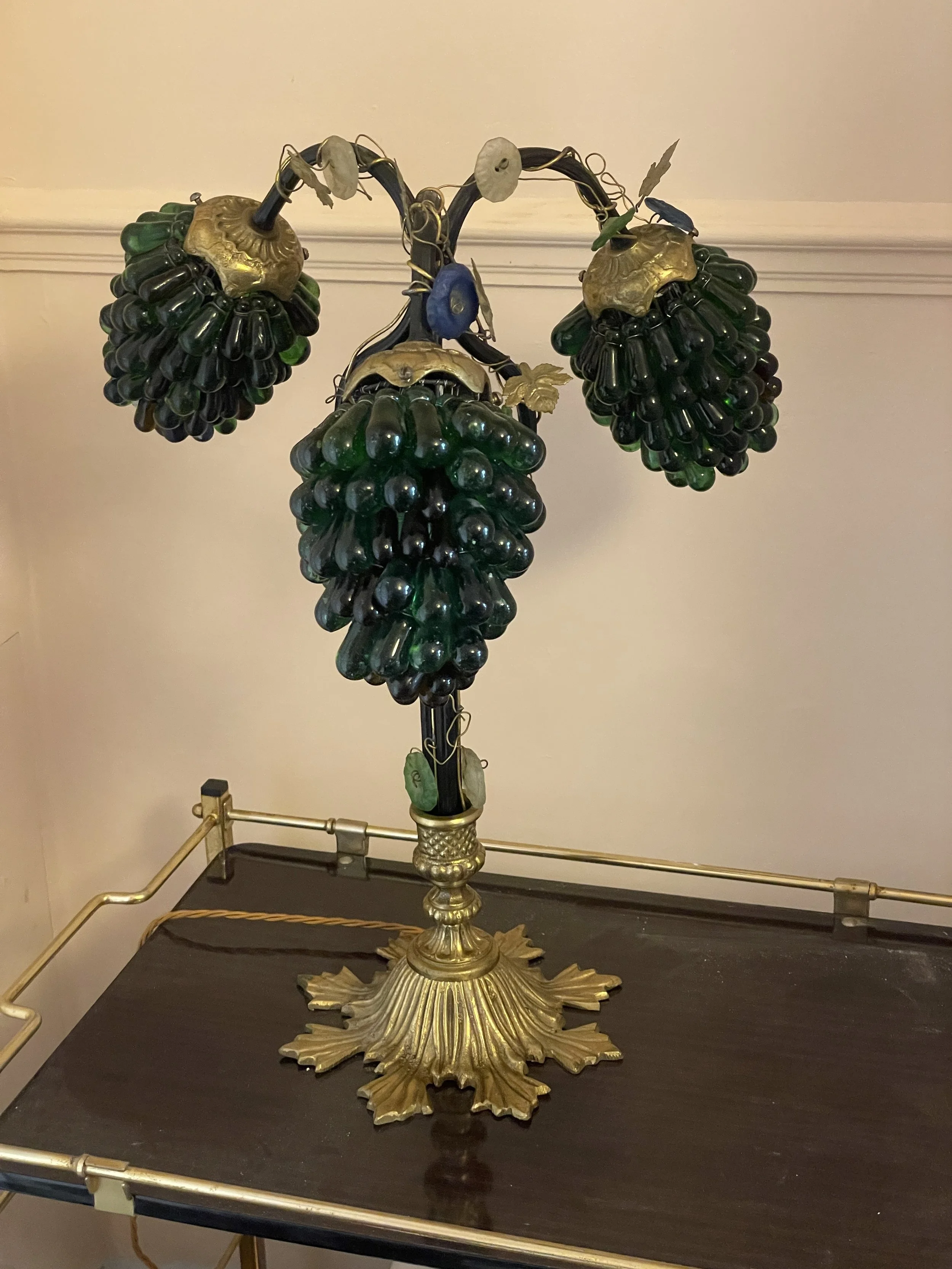 Mid Century Murano Grape Lamp