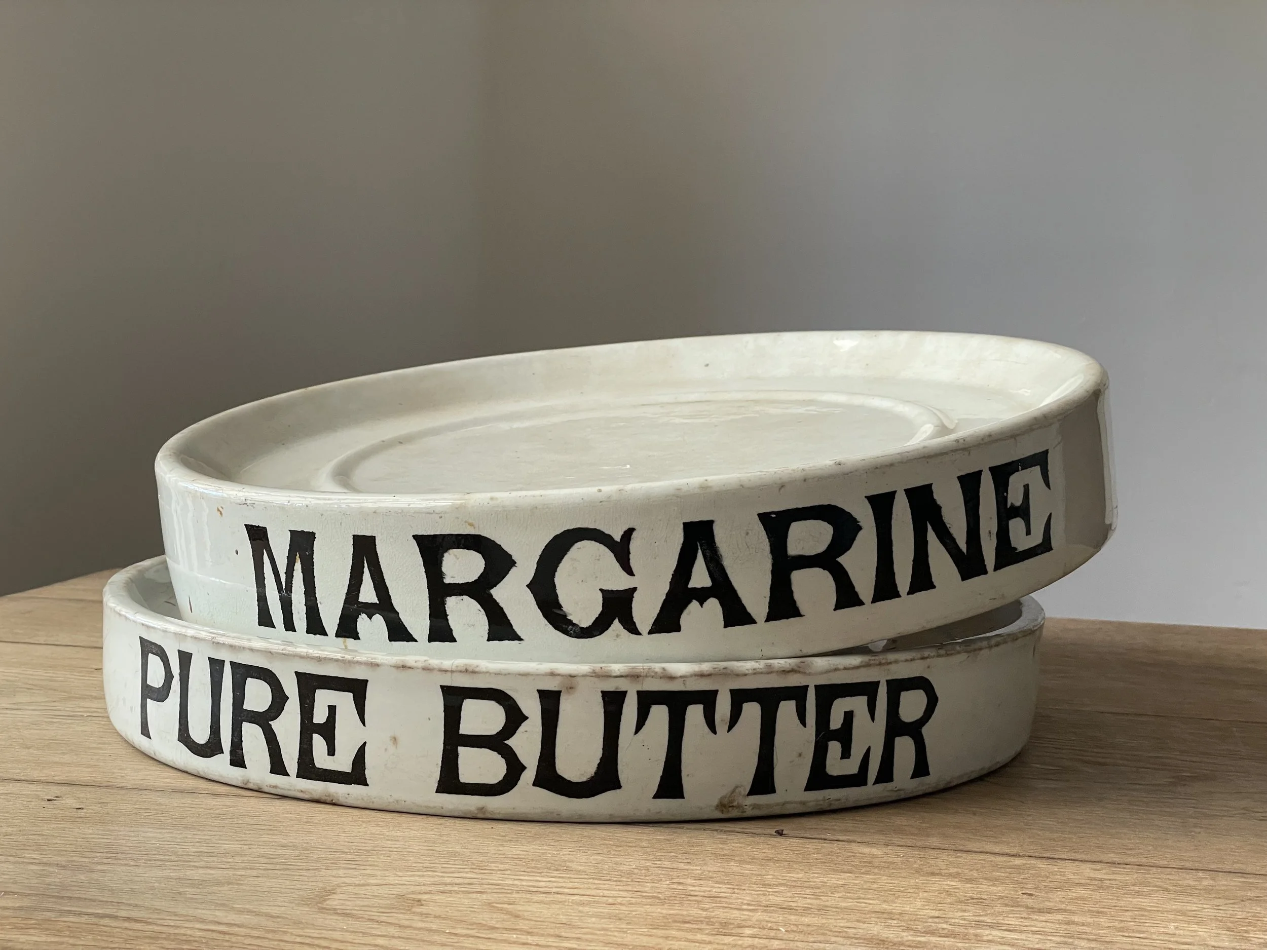Antique Ironstone Margarine Slab