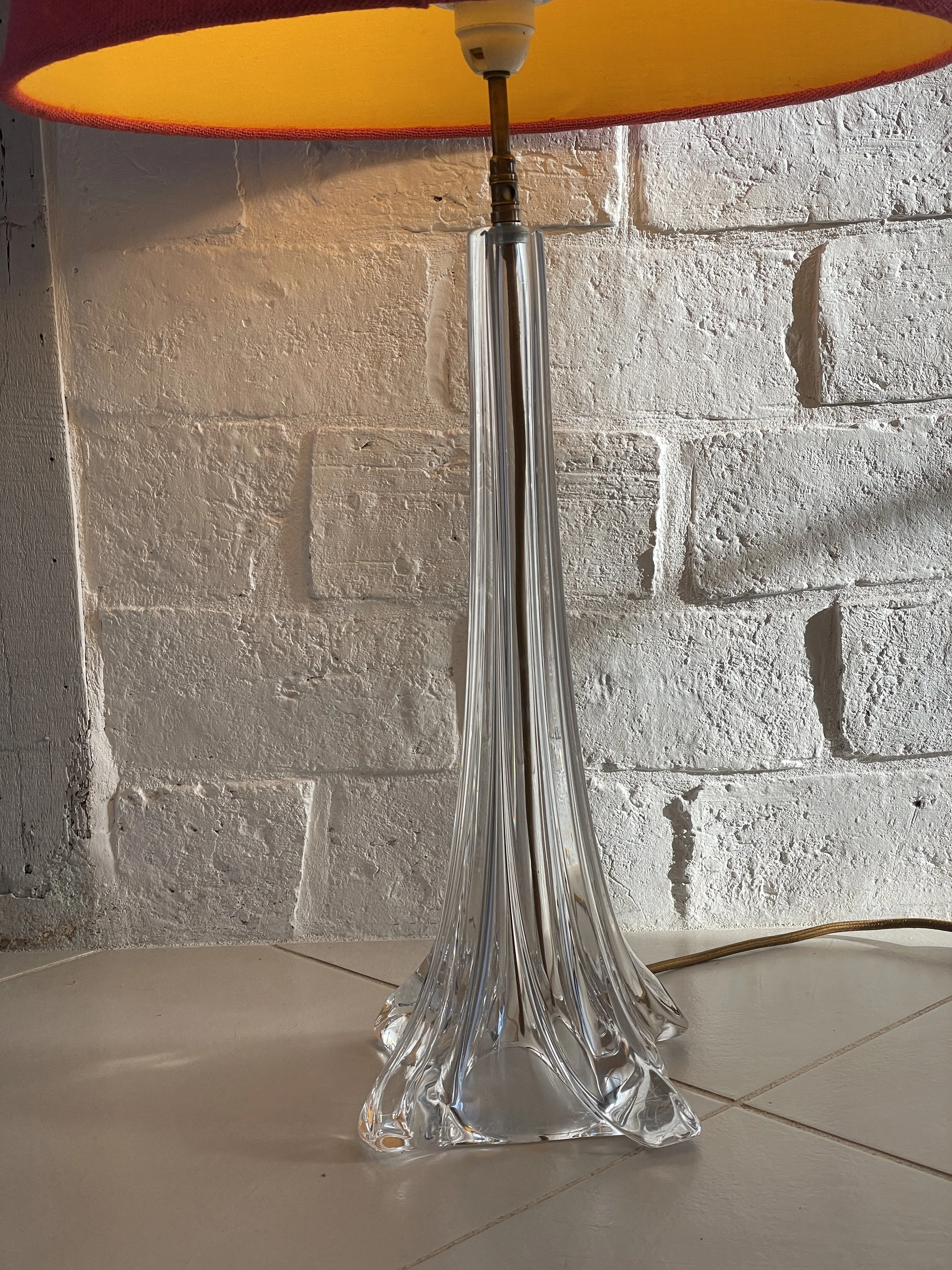 French Daum Crystal Lamp