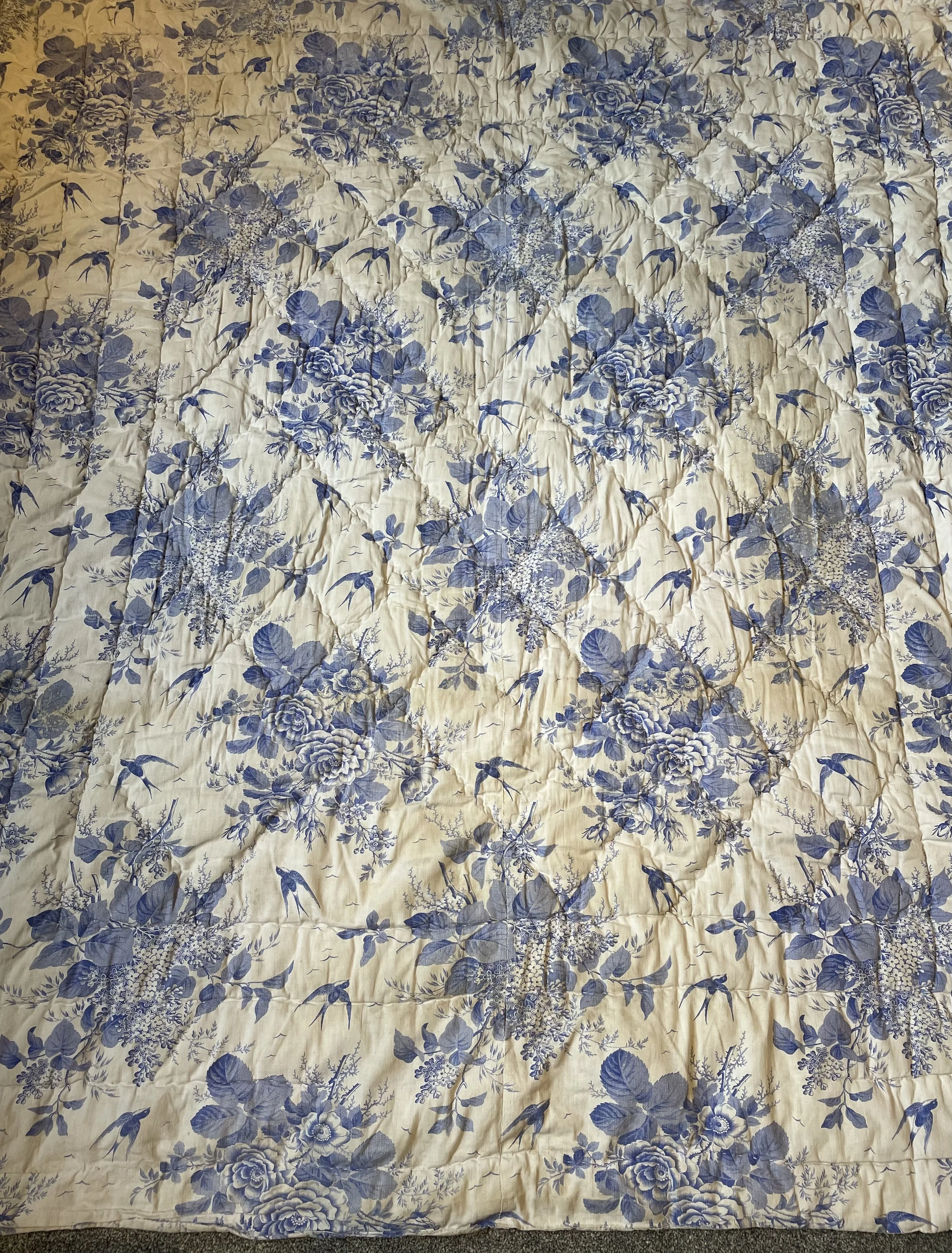 19th Century French Toile de Jouy Quilt