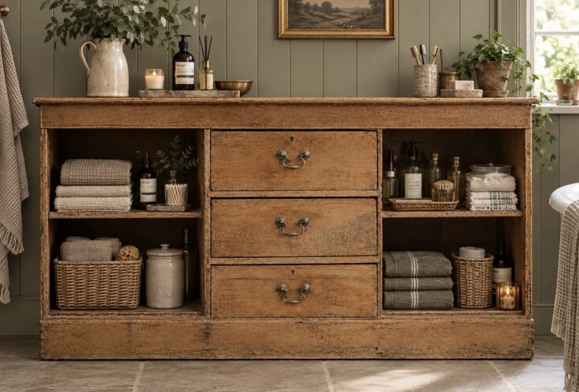 19th Century Open Shelf Dresser Base