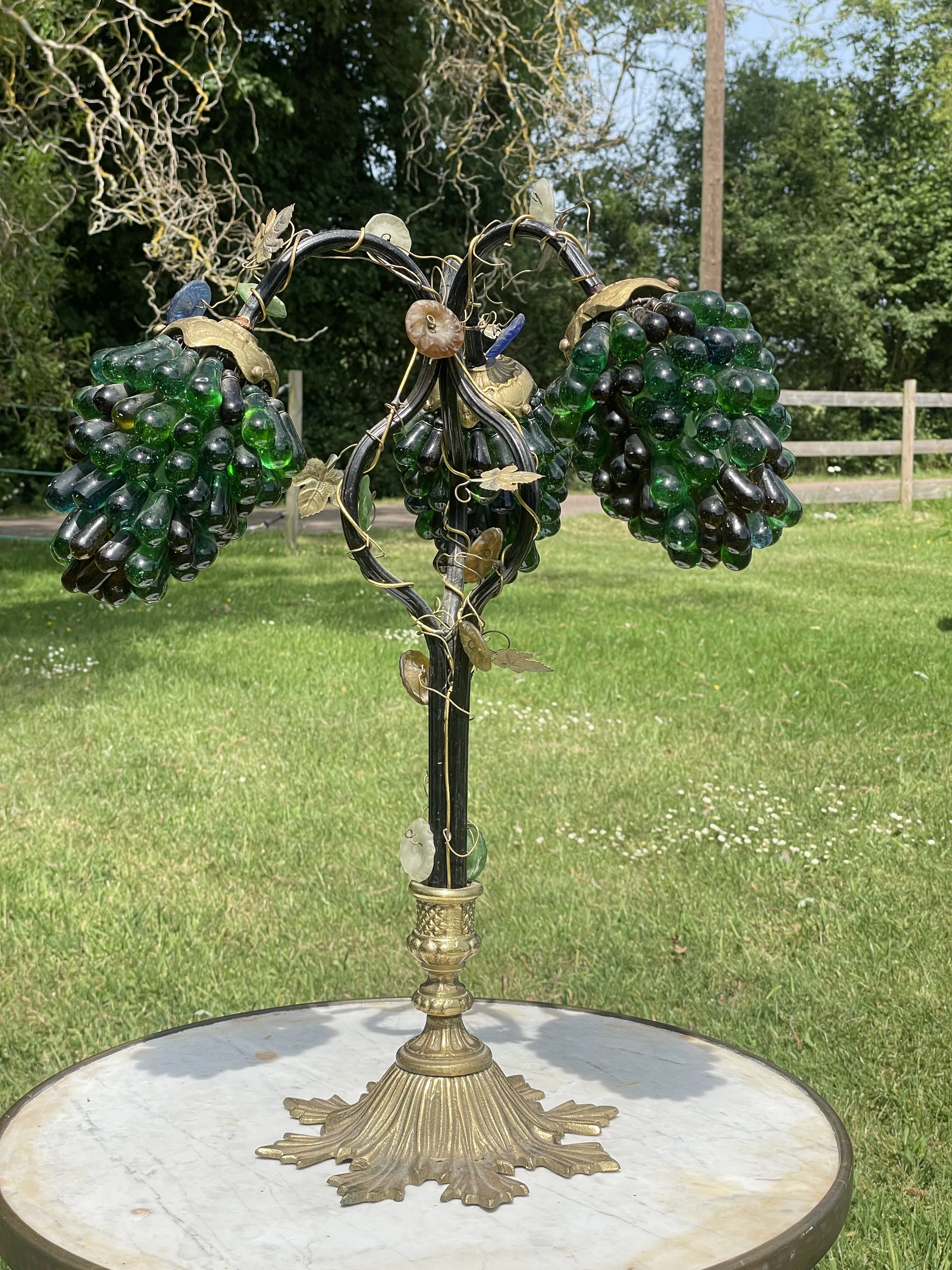 Mid Century Murano Grape Lamp