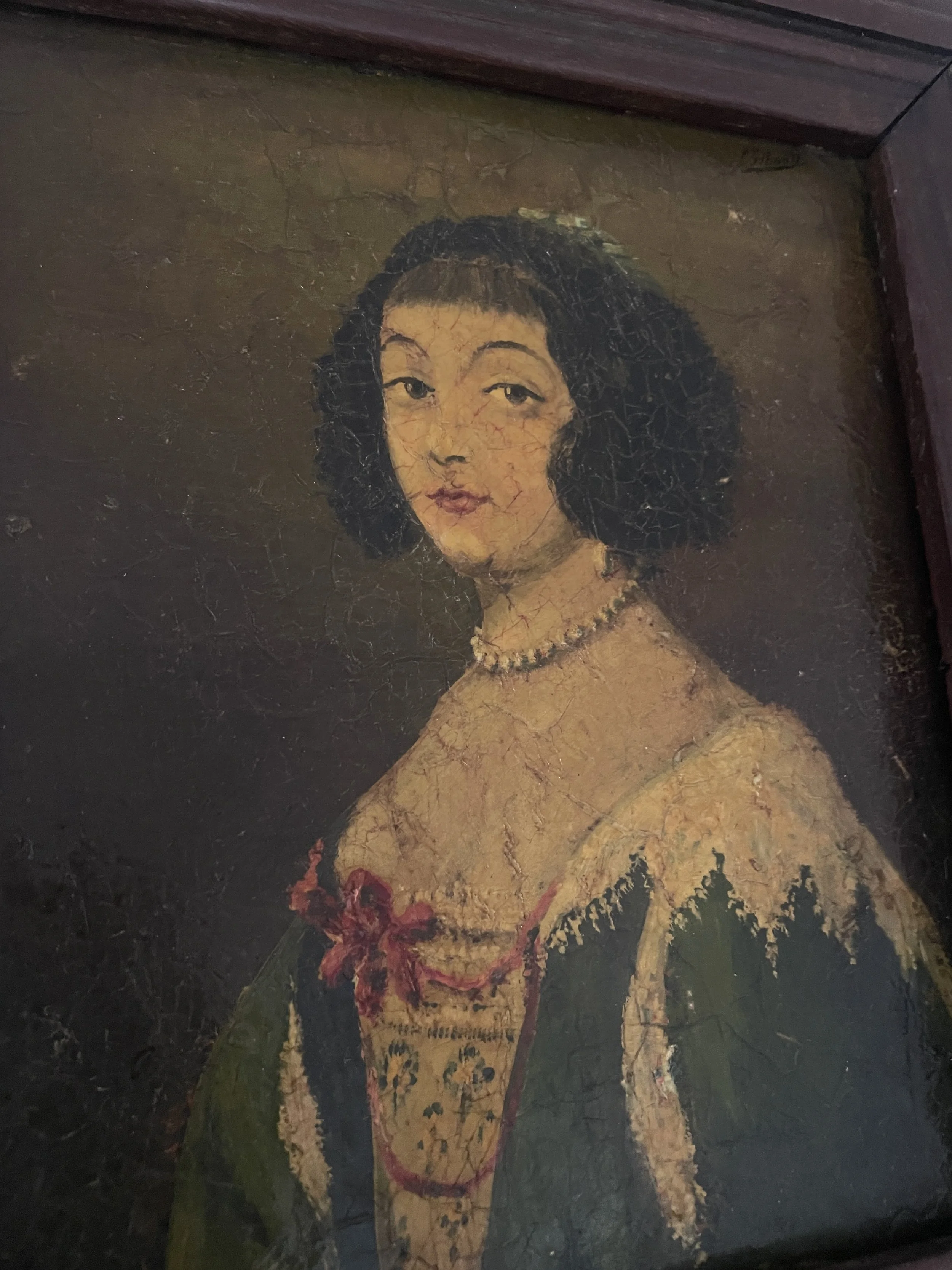 19th Century Oil On Canvas Portrait of a Lady