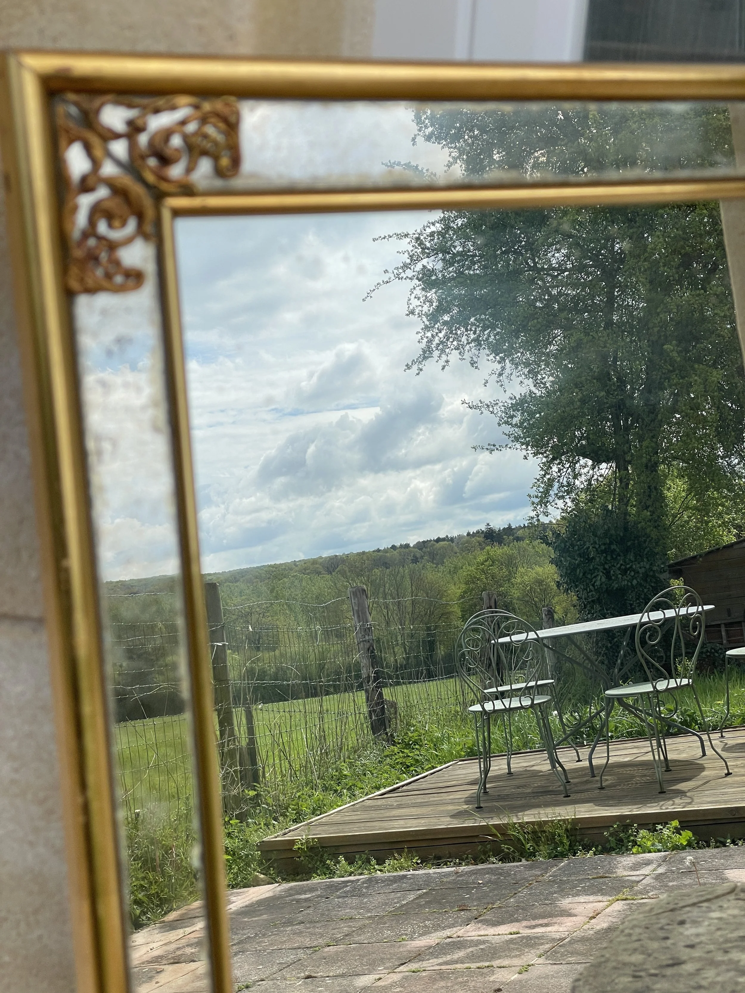 Mid Century French Gilt Mirror