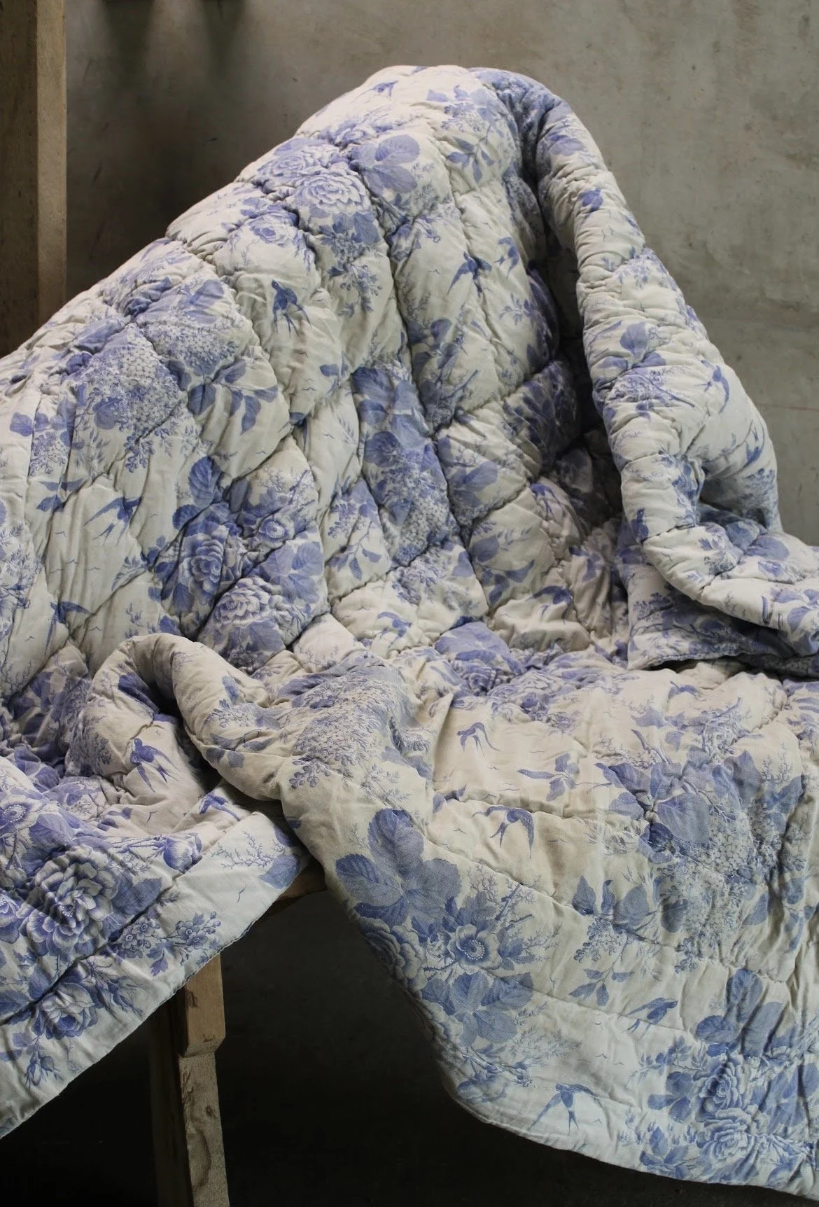 19th Century French Toile de Jouy Quilt