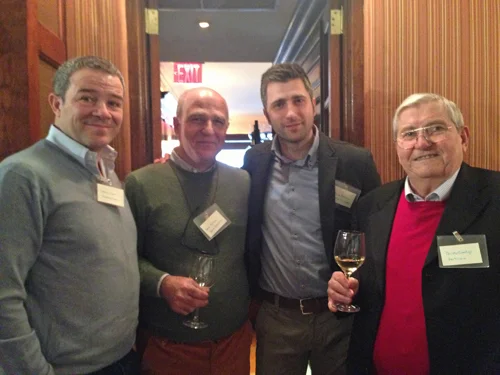 L-R: Winemakers Marco Caprai, Peter Heilborn (Tenuta Bellafonte), Paolo Bartoloni (Le Cimate), Guido Guardigli (Perticaia)
