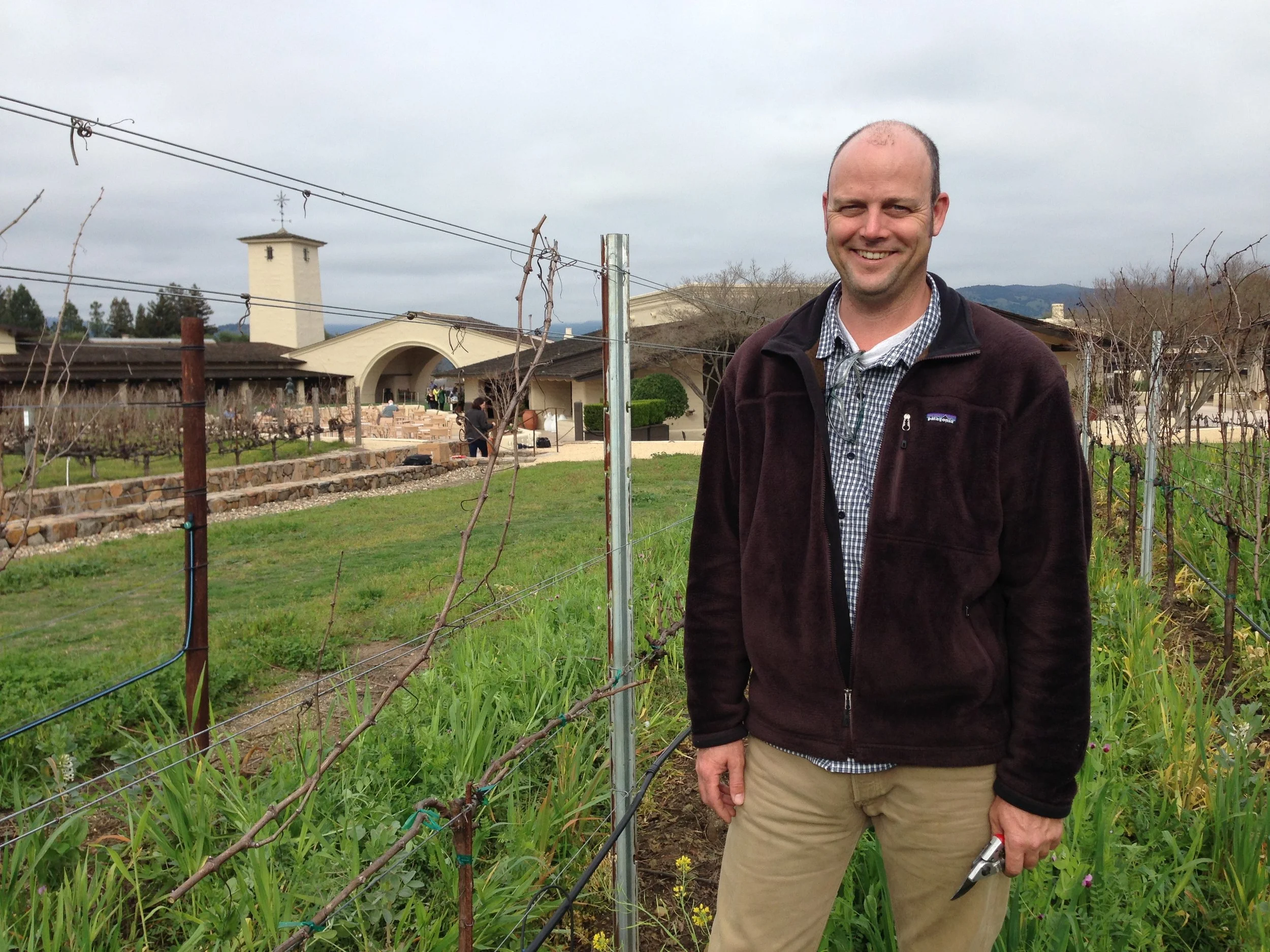 Armed and dangerous: Matt Ashby, vineyard manager of Robert Mondavi winery and one of my pruning coaches during our "Down and dirty" session