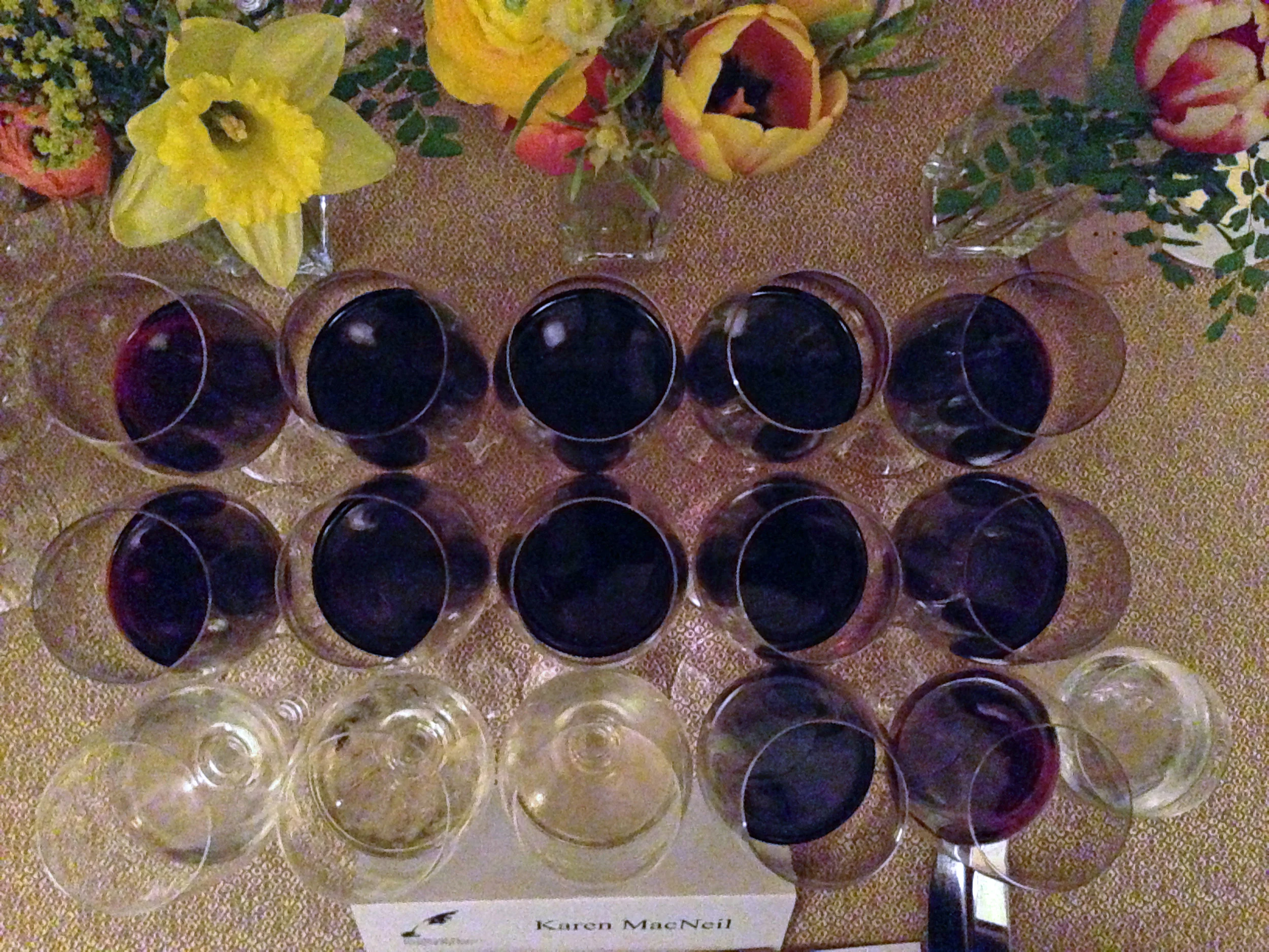 Wines from the fellowship sponsors during our farewell dinner