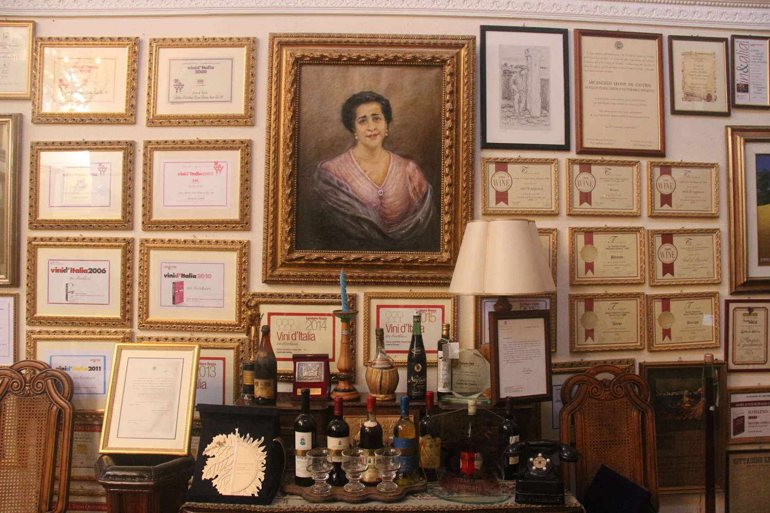 Inside Leone de Castris, a portrait of grandmother Donna Lisa reigns