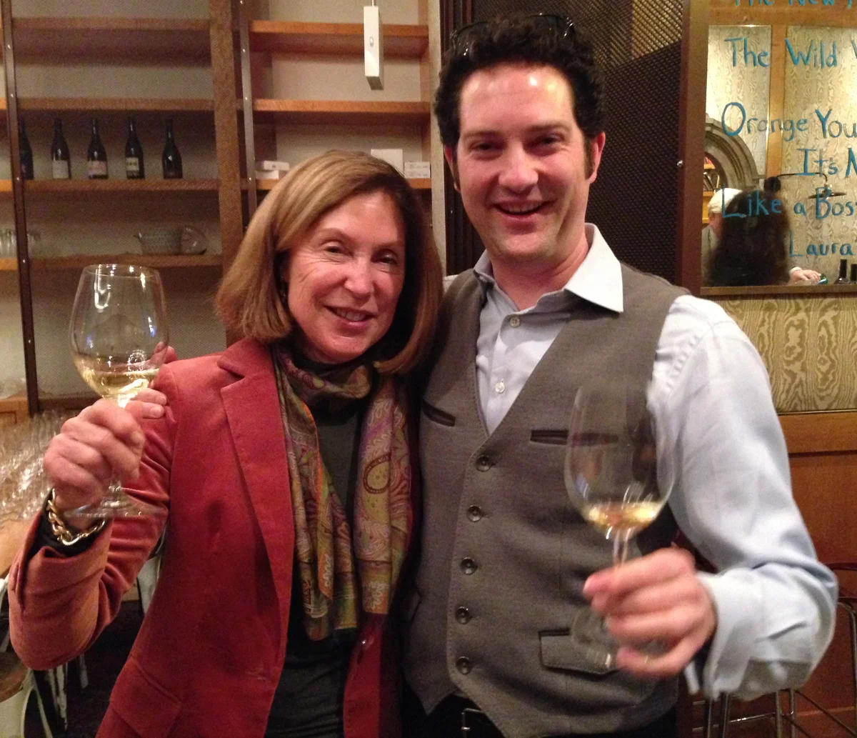 Janet Trefethen and Lorenzo at Corkbuzz in NYC.