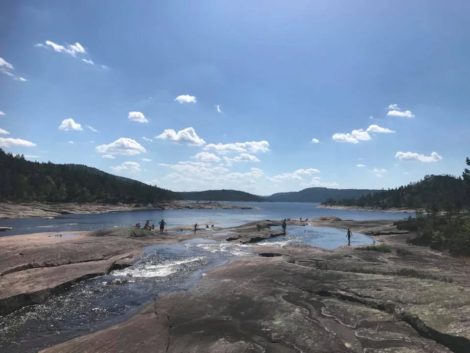 Badeplass i Nordenden av Juvatn