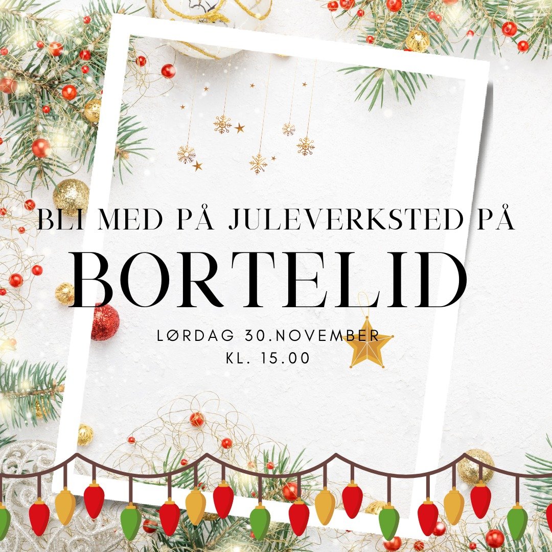 🎨 Bli med p&aring; Juleverksted for sm&aring; og store barn den 30. november! La kreativiteten blomstre med julepynt og koselige aktiviteter. En perfekt m&aring;te &aring; starte adventstiden p&aring;! ✨

For mer informasjon og p&aring;melding, se l