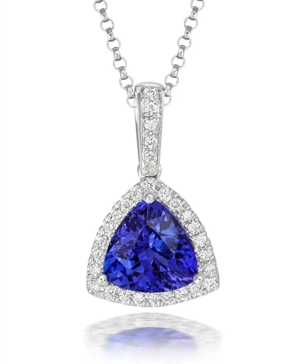 Stunning Tanzanite and Diamond Pendant - Save £560!