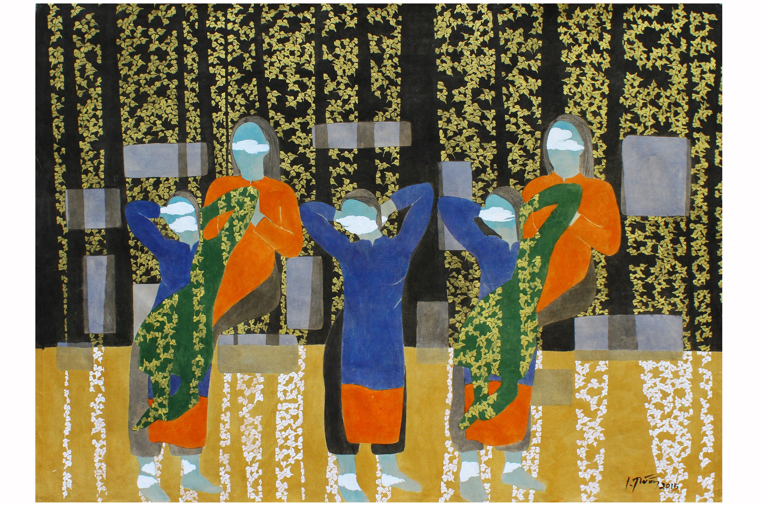 Raquelle Azran Vietnamese Contemporary Fine Art - Dinh Thi Tham Poong - Forest Ecstasies