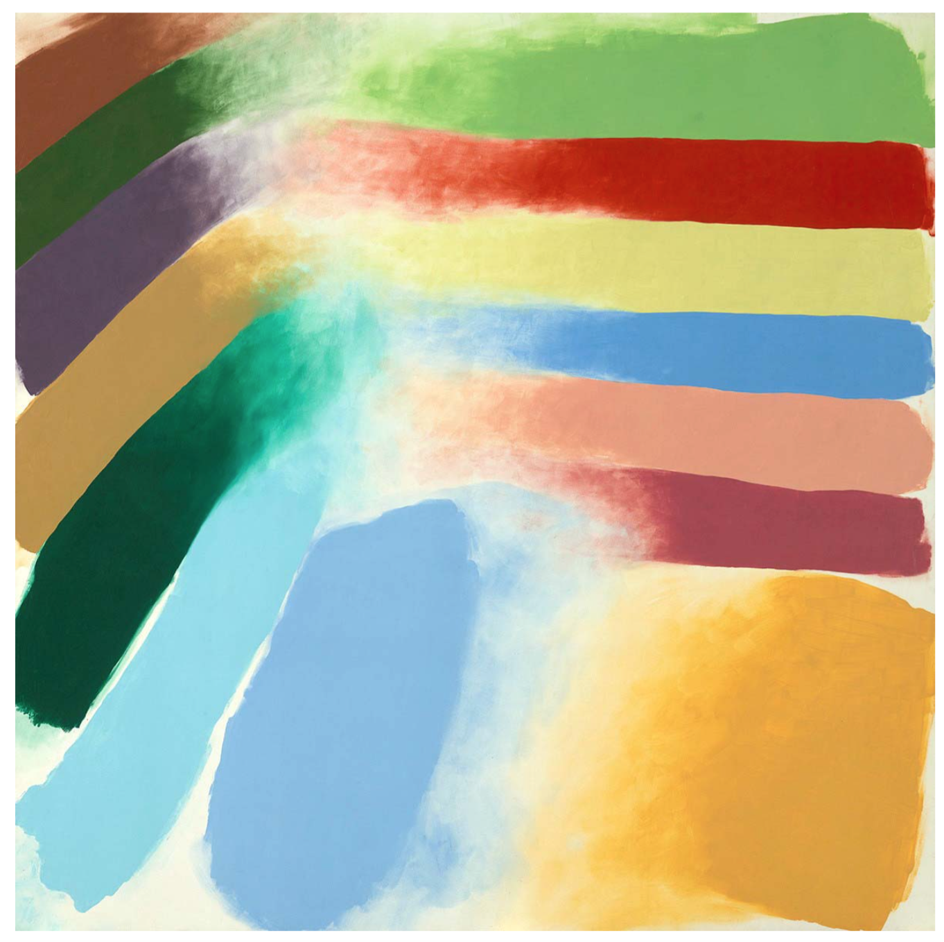 Friedel Dzubas, First Run , 1972 Acrylic on Canvas, 96Hx96Win