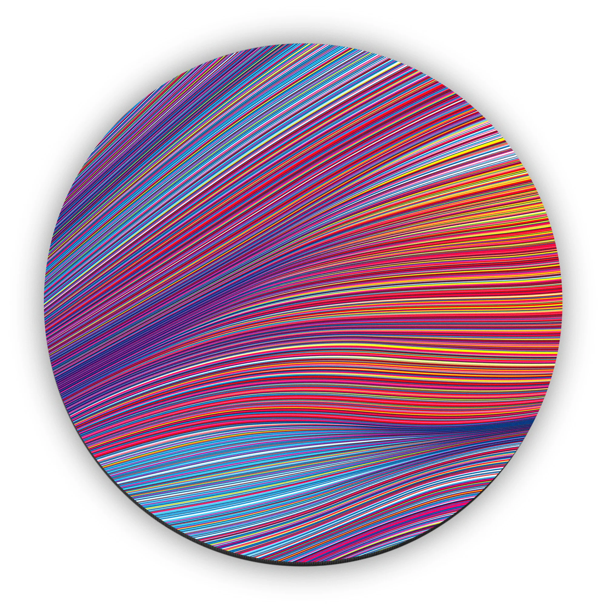 “Onward Shift” (acrylic on linen, 46” round)