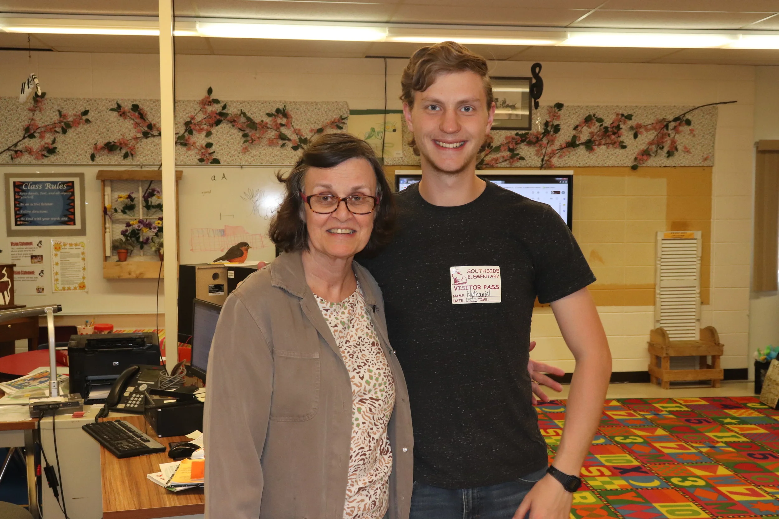Nathaniel with Mrs. Zimmerman
