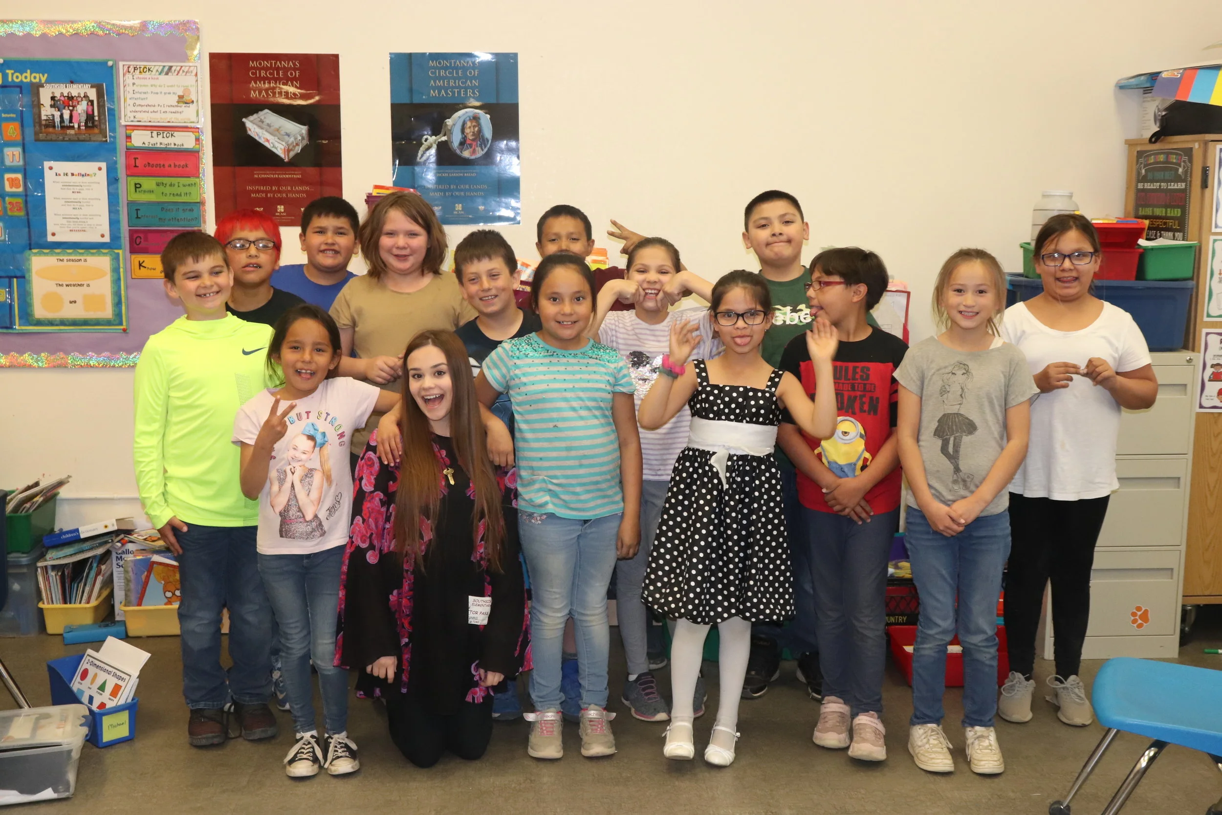 Emma with Ms. Stevens' class