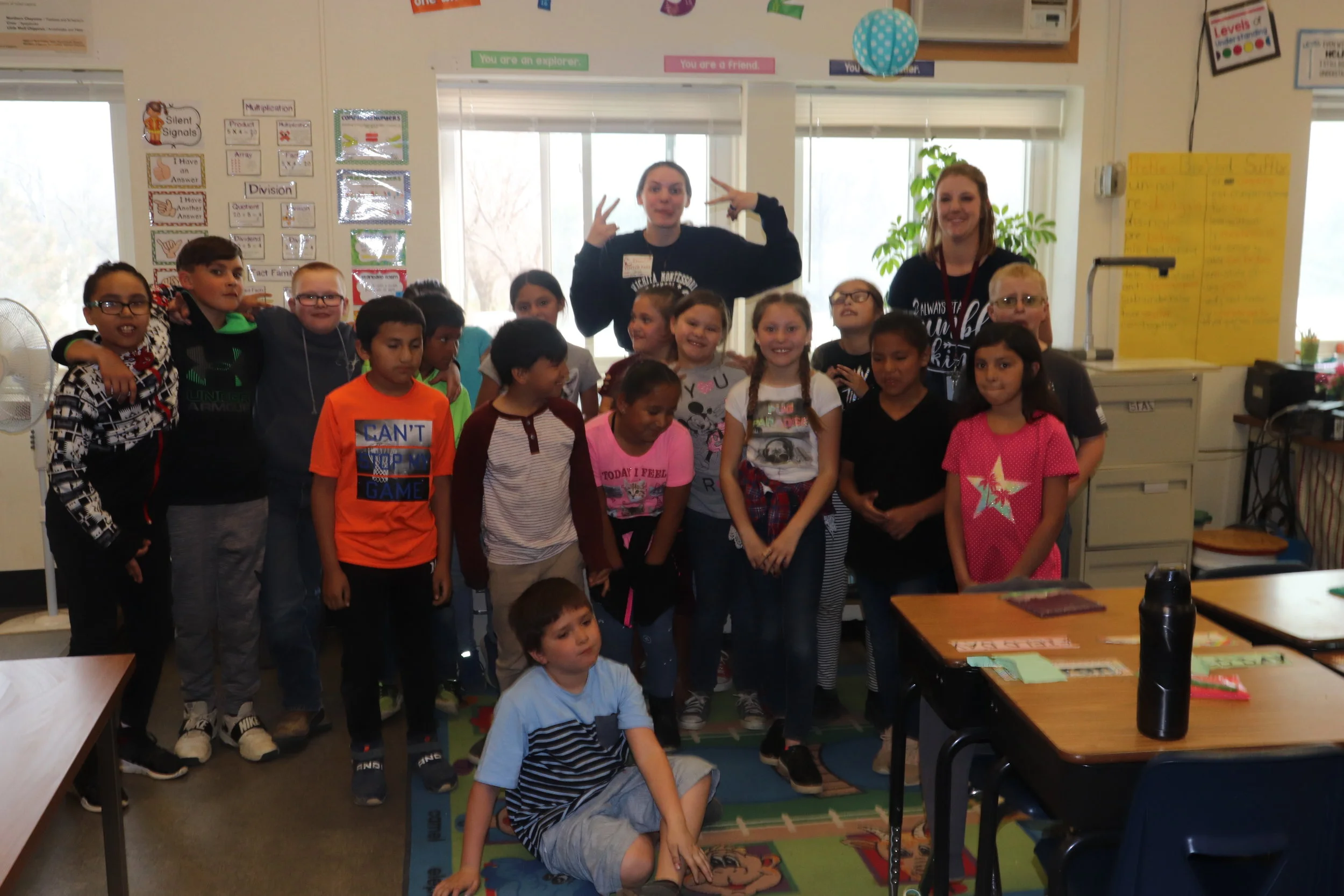 Sarah with Miss Nyby's class