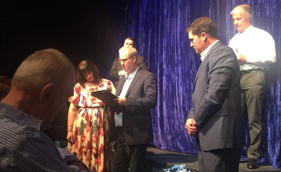 Prior to the Gala Performance, Tom Schutzman announces the Anna Rose Schutzman Scholarship in memory of his Mom.
