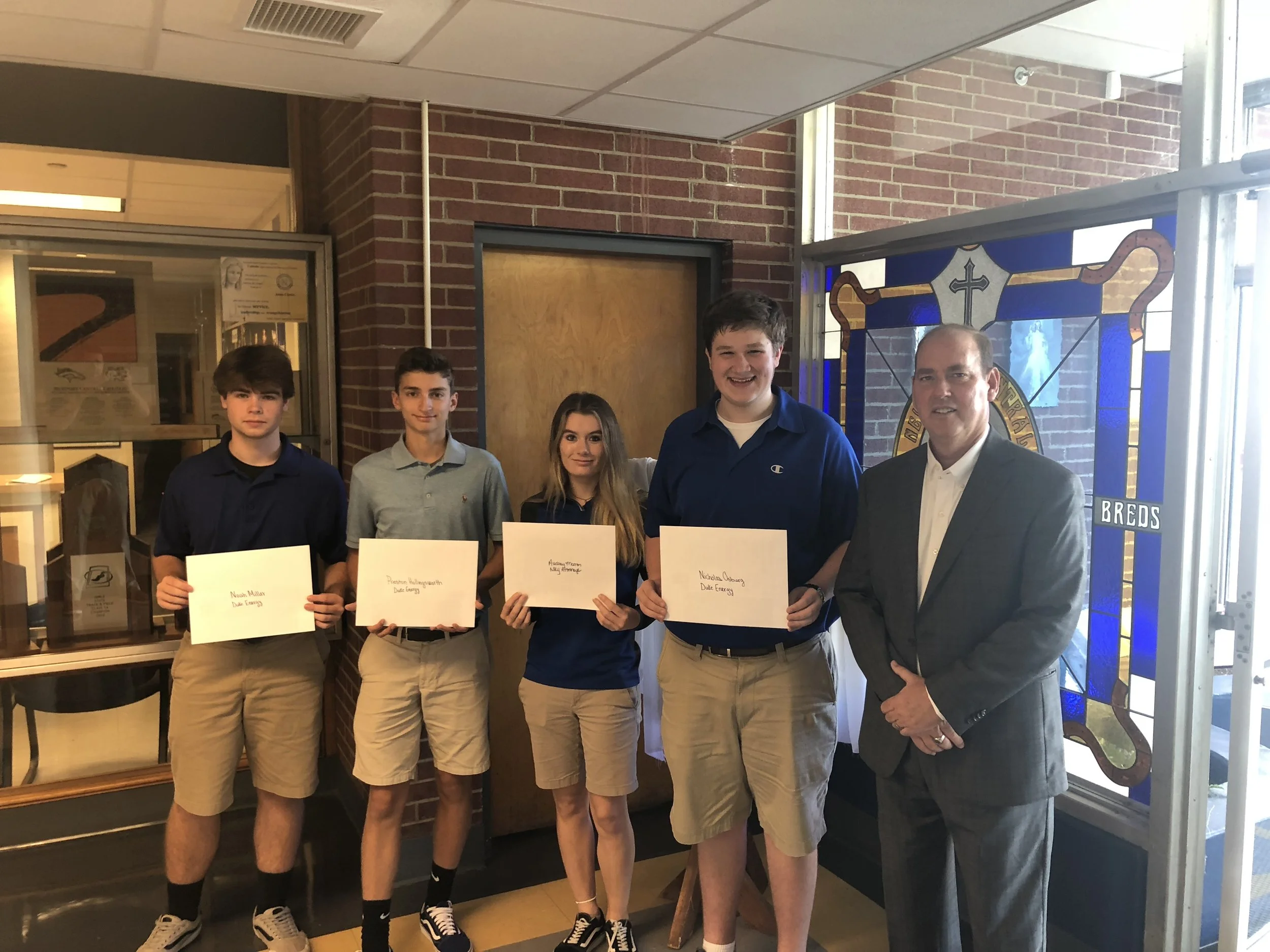 Noah Miller, Preston Hollingsworth, Audrey Marron, and Nick Osburg were notified by Tim Hanner, Founder and Senior Director of NaviGo, of their selection into this highly competitive career prep program.