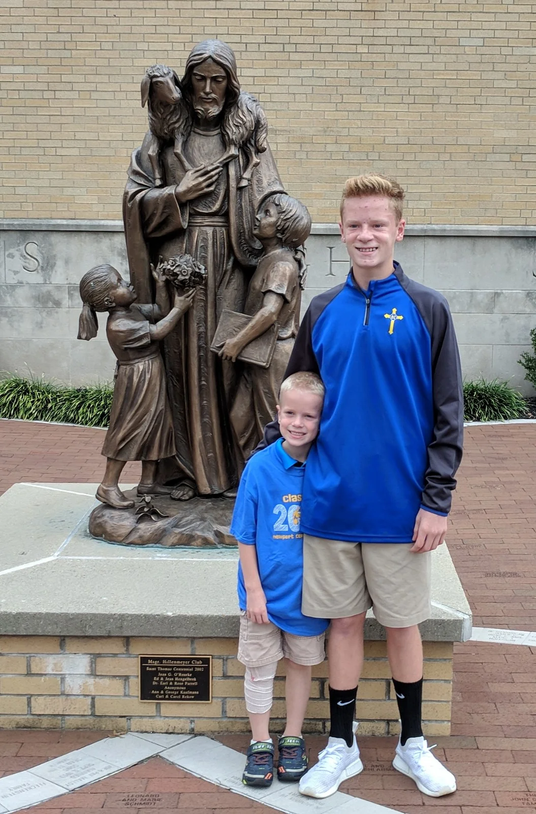 Little Brother, Mason Drury was excited to have his big brother Dominic come to visit his school, St. Thomas.