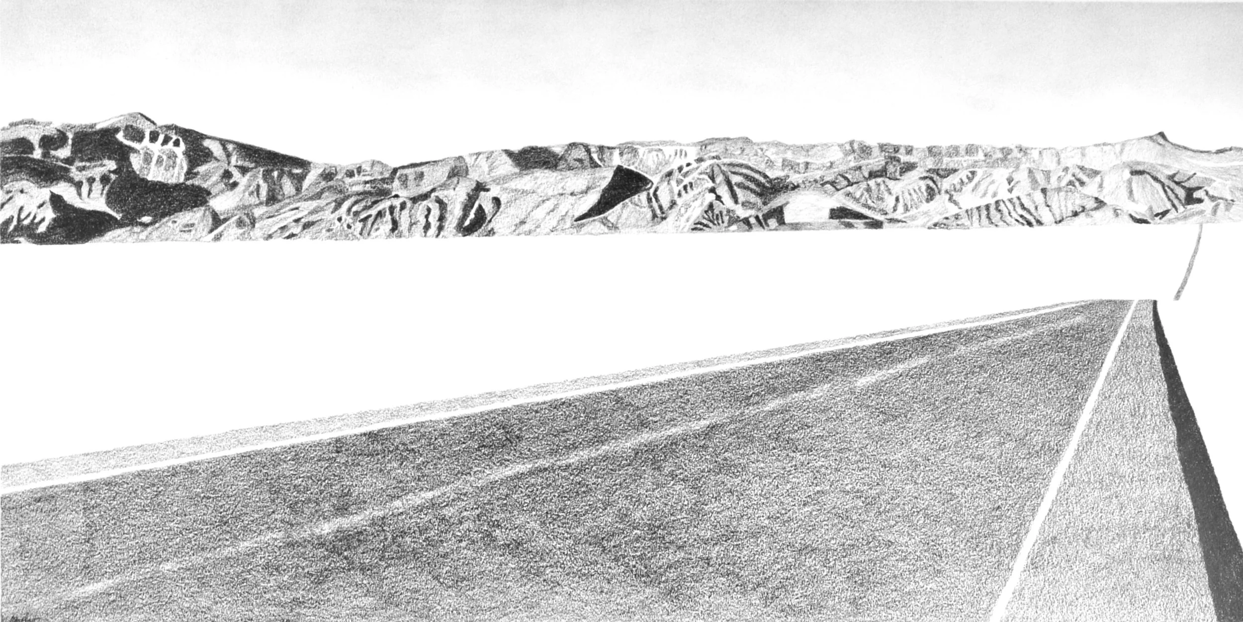 long narrow road