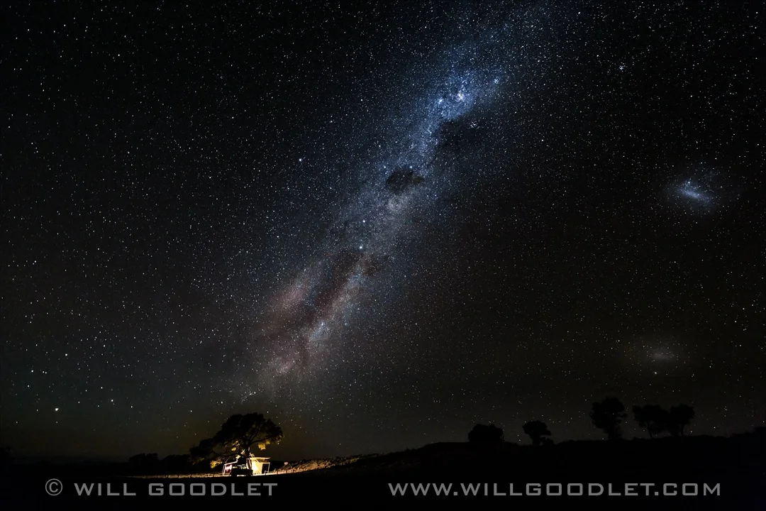 Namirand Nature Reserve, Milky Way Stars over campsite.