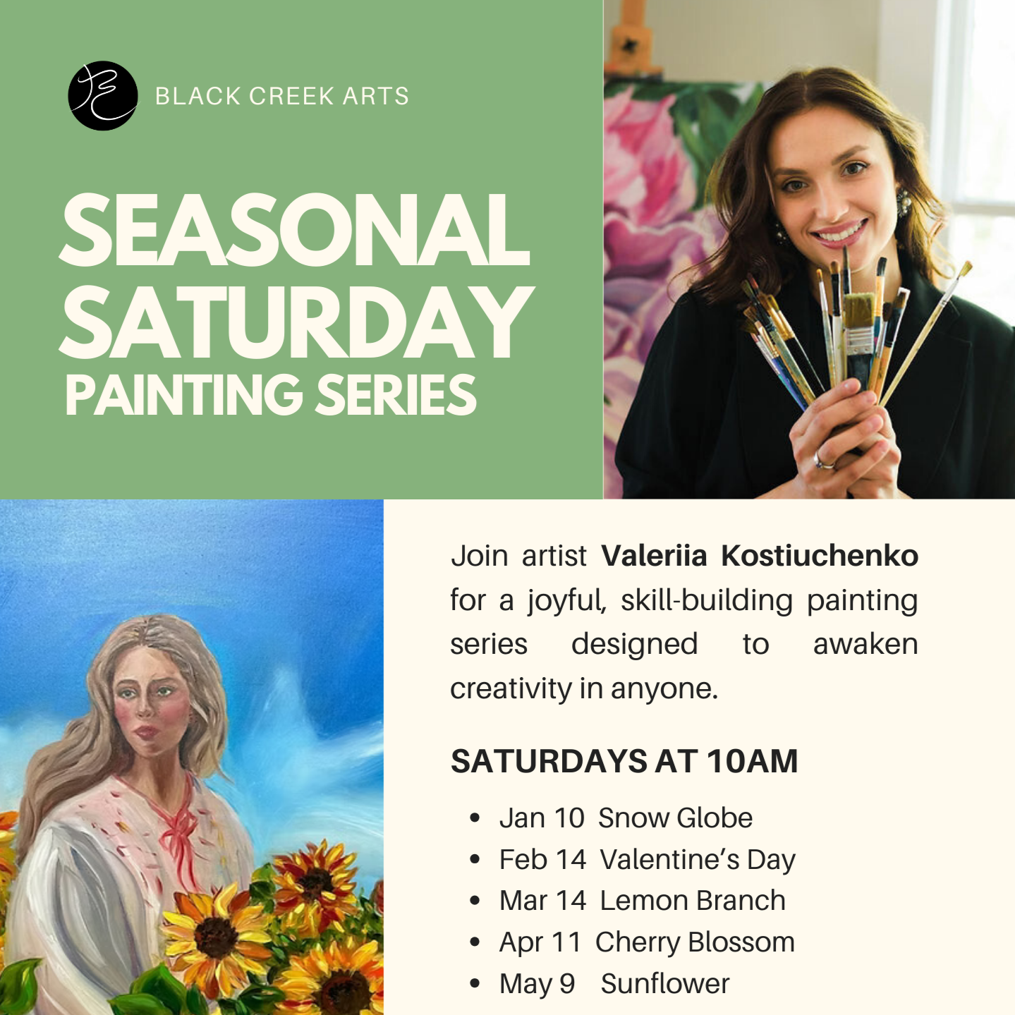 Seasonal Saturday Painting Series with Valeriia Kostiuchenko