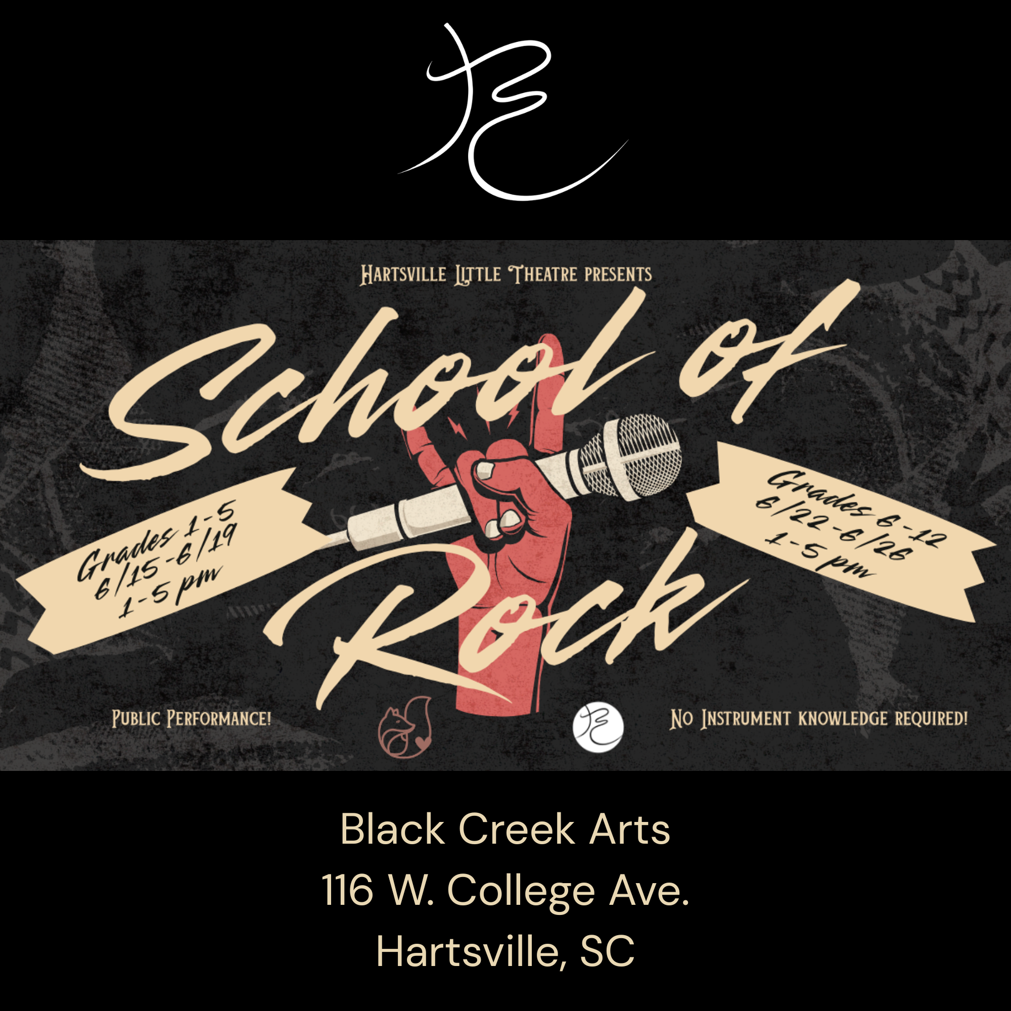 School of Rock Camp with Hartsville Little Theater