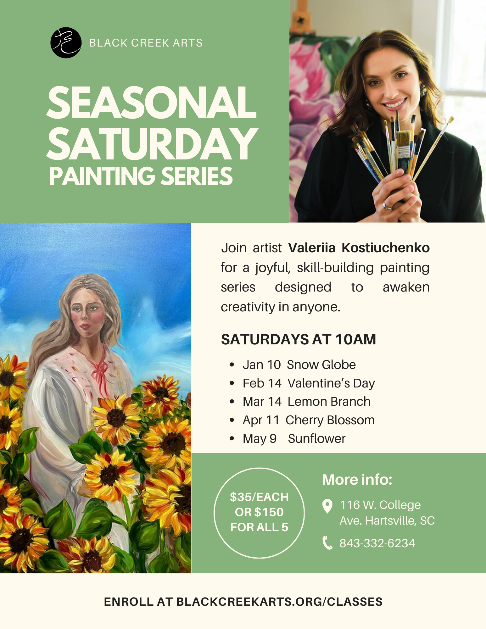 Green Cream Simple Illustration Class Flyer.png