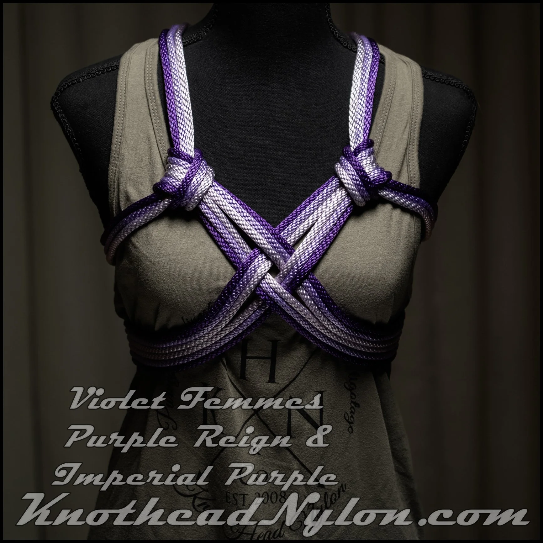 Imperial Purple Knot Head Nylon Bondage Rope - Rope Bondage BDSM ...