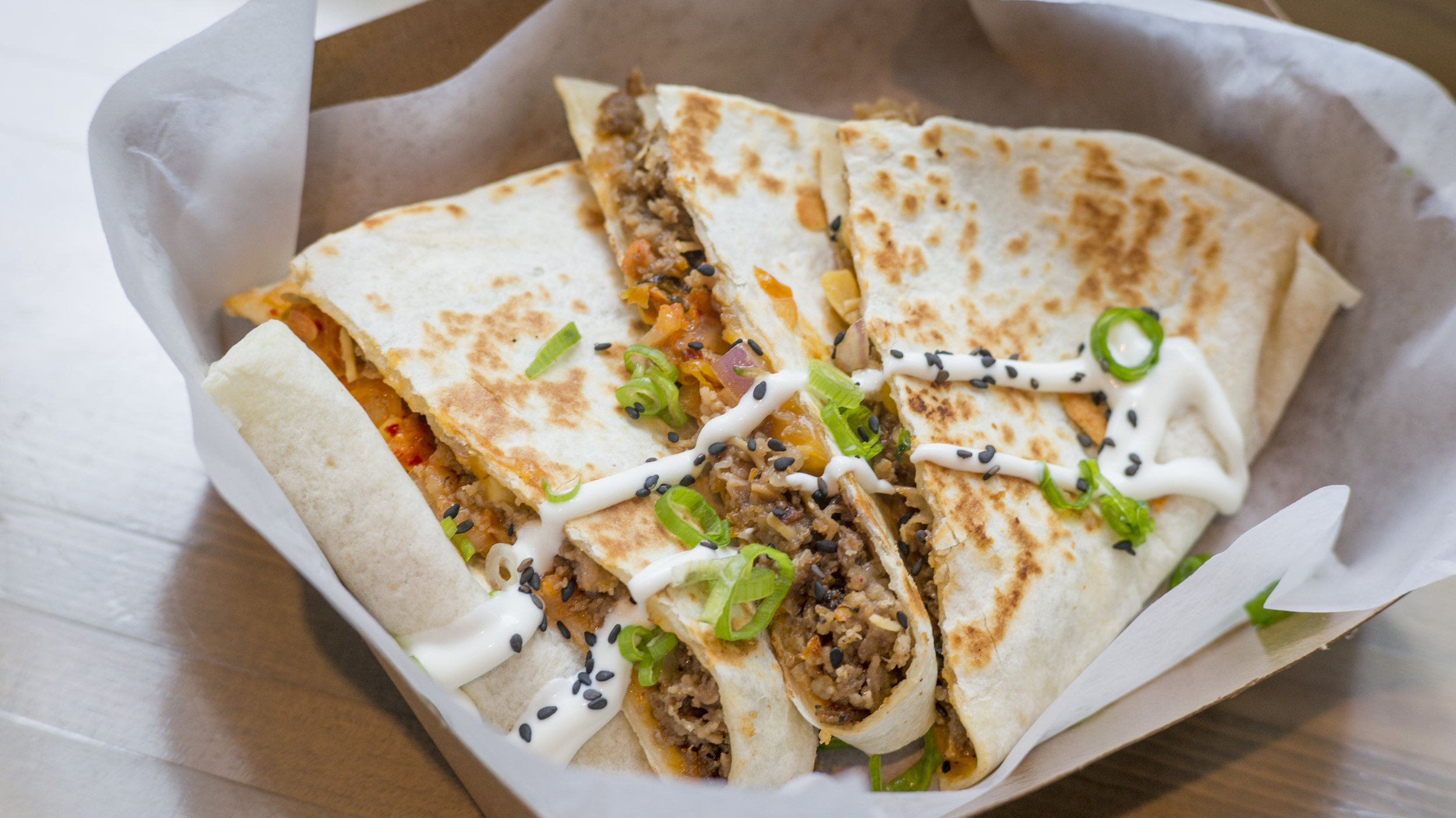 Kimchi Quesadilla | Pan-Fried Kimchi & Bulgogi | $8.95