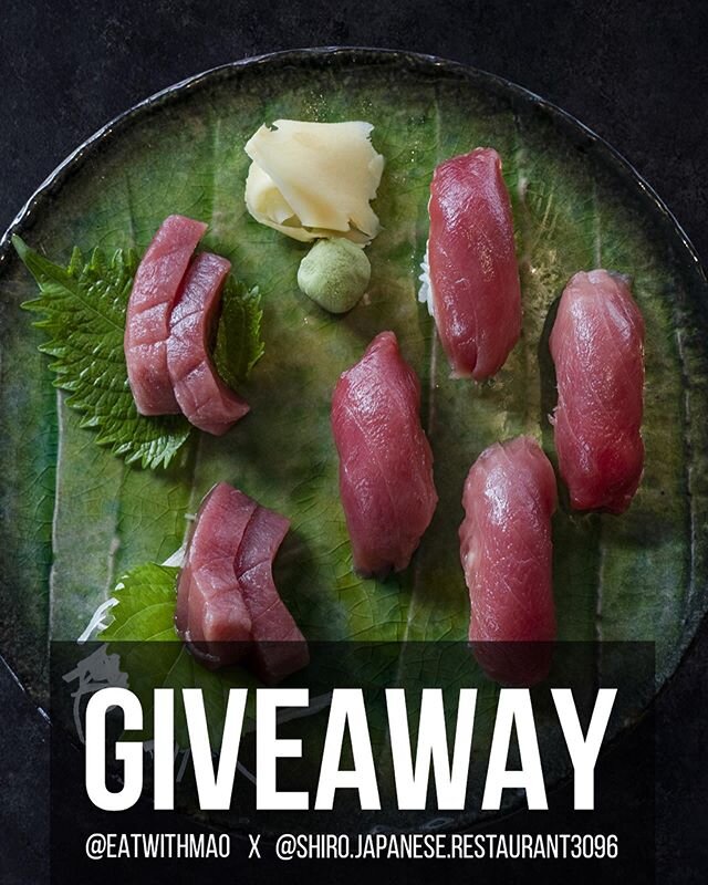 🚨🐟BLUEFIN GIVEAWAY 🐟🚨
__
I&rsquo;ve partnered with @shiro.japanese.restaurant3096 to giveaway this bluefin nigiri and sashimi set to 5 lucky winners!! __
To Enter:
1 FOLLOW @shiro.japanese.restaurant3096 @eatwithmao 
2 TAG a friend (1 Tag = 1 Ent
