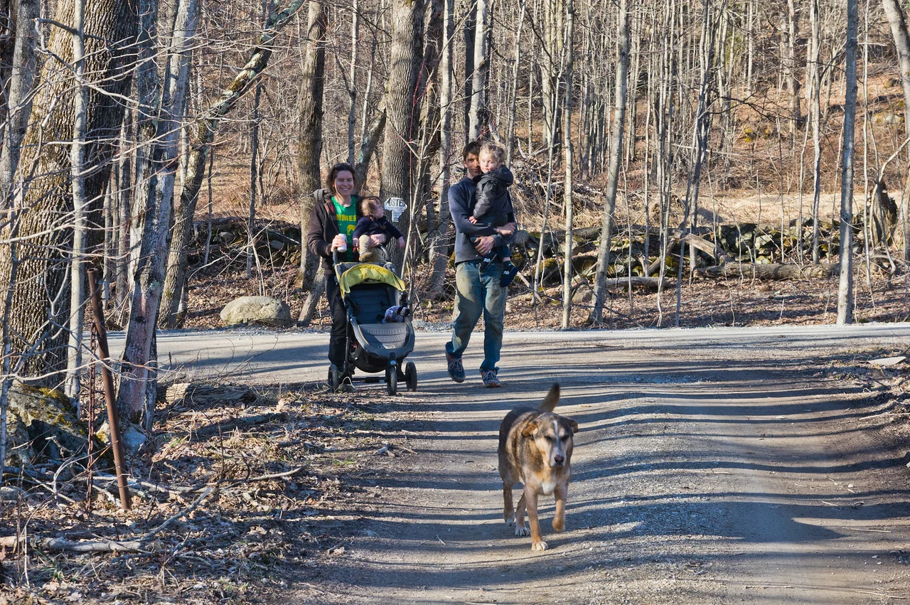 taking a little walk after work with the kiddos, photo by Adam Ford
