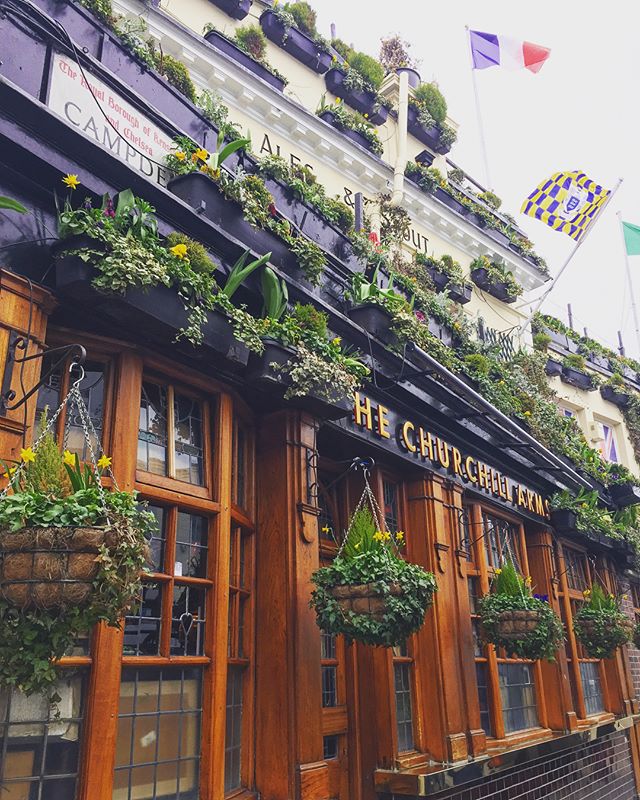 A pub so pretty I could cry...the stunning Churchill Arms.