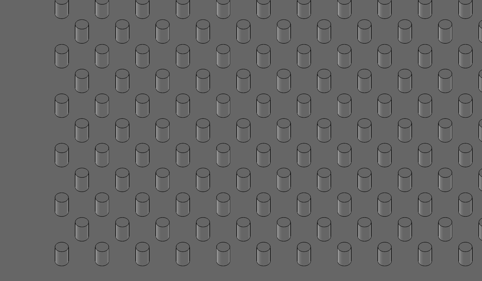 2um diameter x 4um spacing x 3um tall