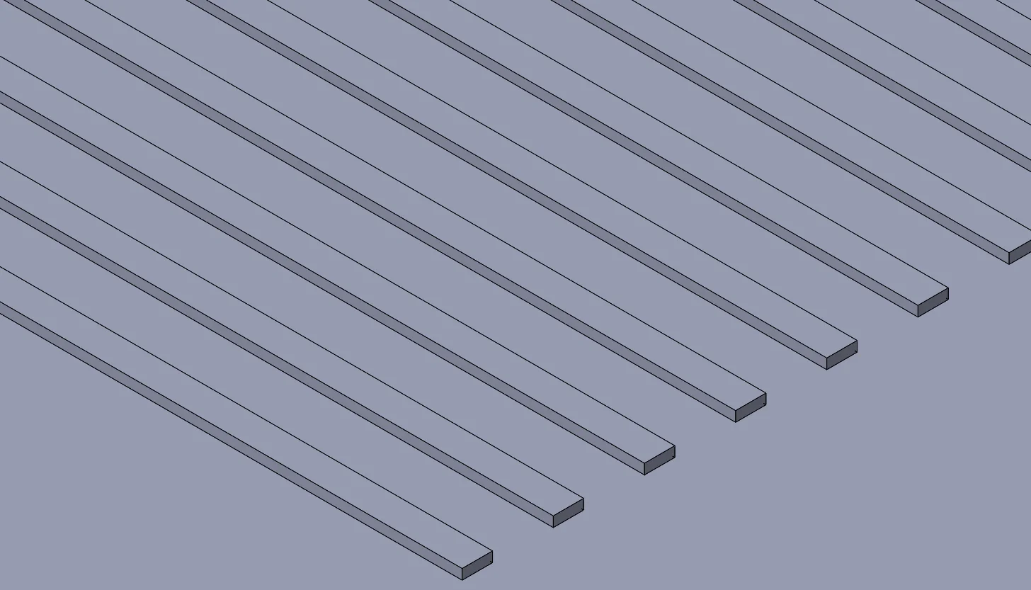 30um wide x 60um spacing x 10um tall