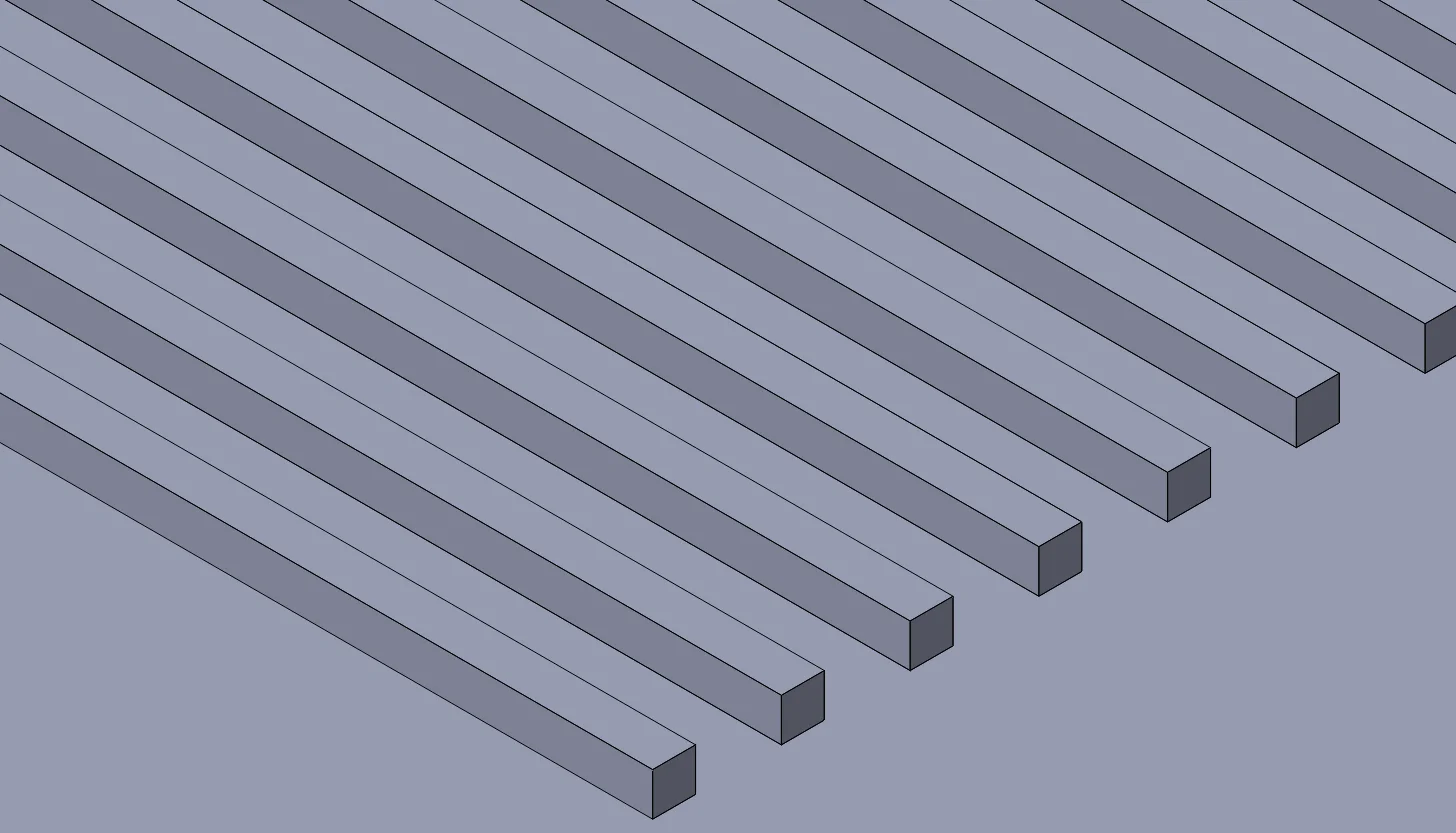 30um wide x 60um spacing x 30um tall